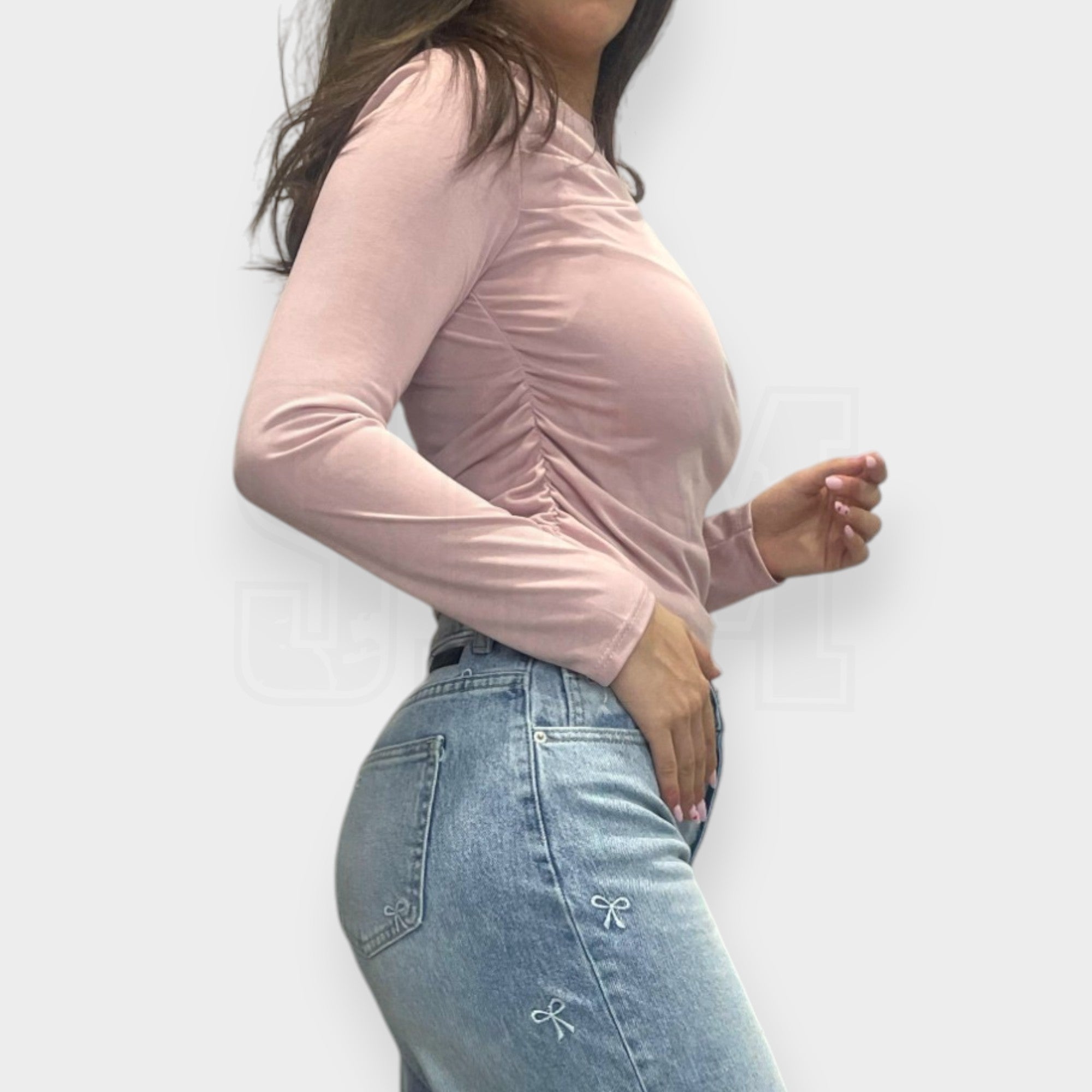 MAGLIA SEM ANNALISA MANICA LUNGA DRAPPEGGIATO LATERALI