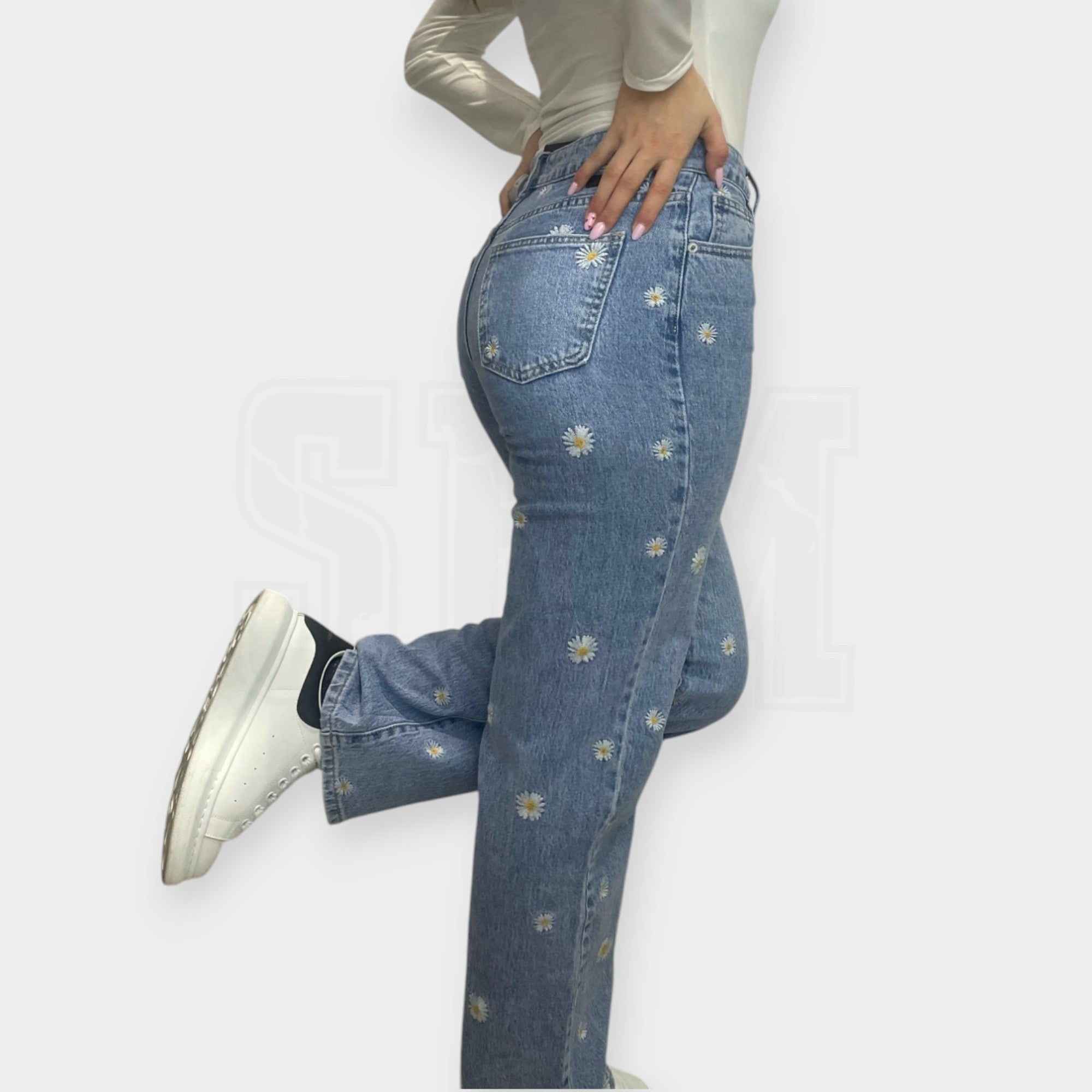 JEANS SEM ANGELA FULL DAISY MARGHERITE MOM FIT