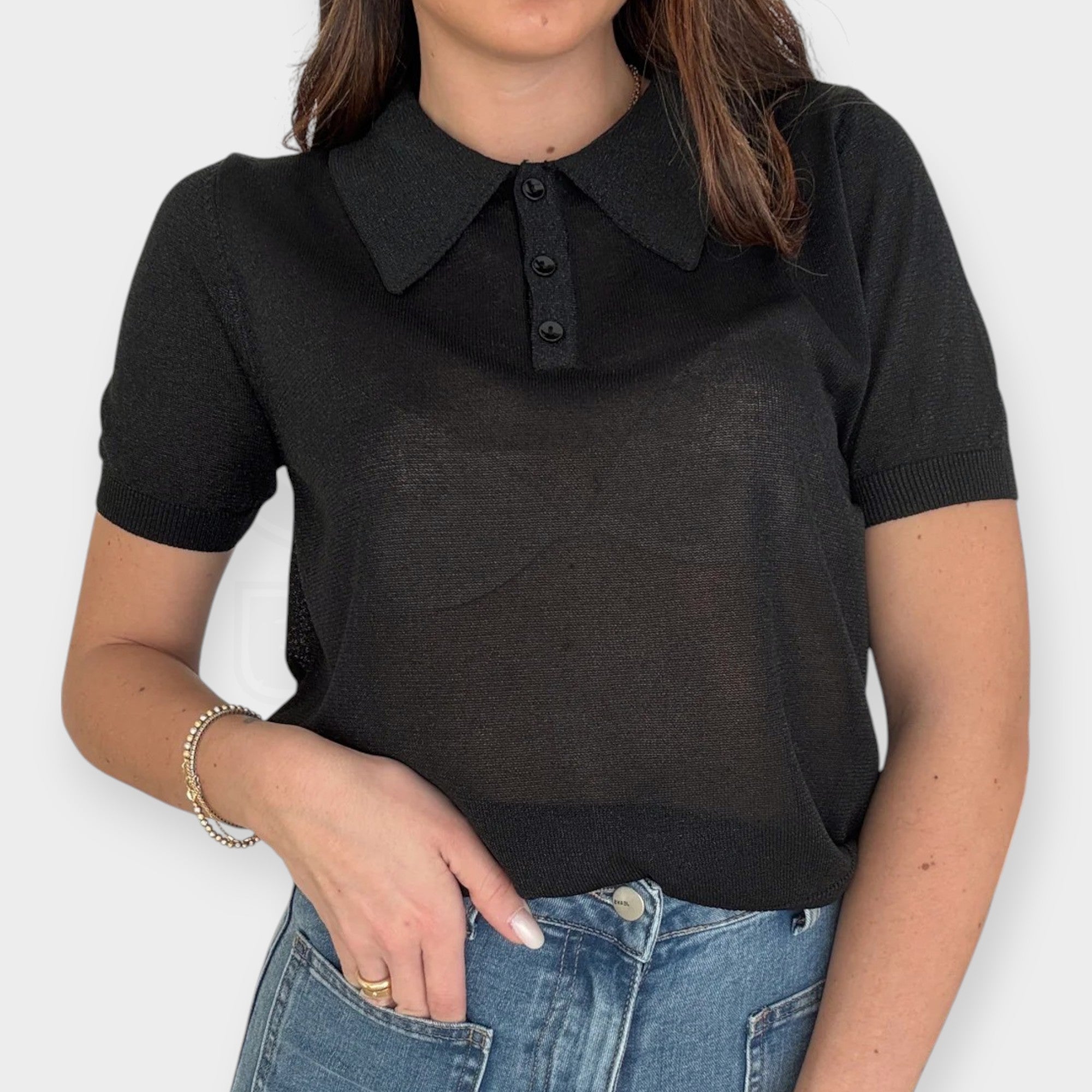 POLO SEM ADA LAMINATA MANICA CORTA