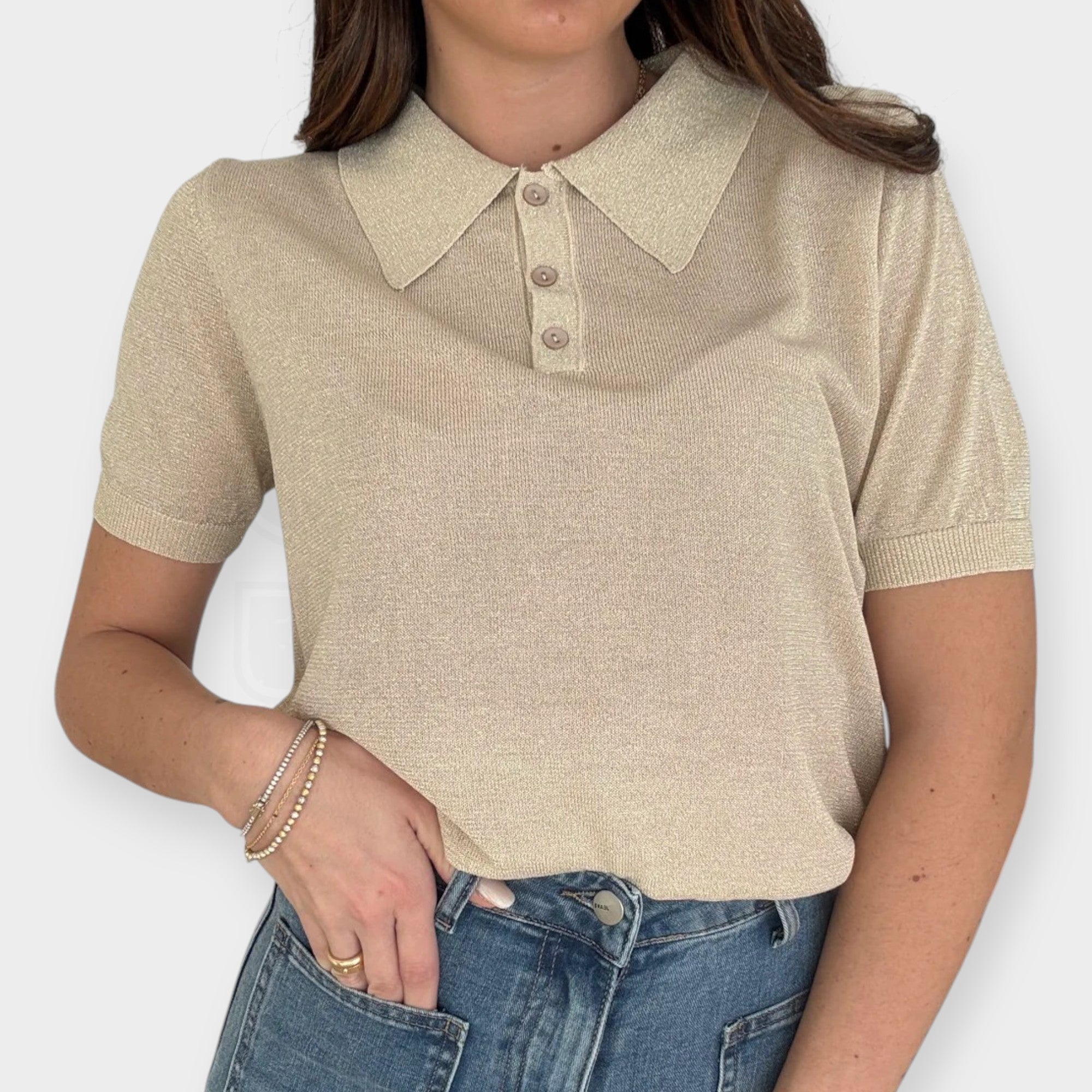 POLO SEM ADA LAMINATA MANICA CORTA