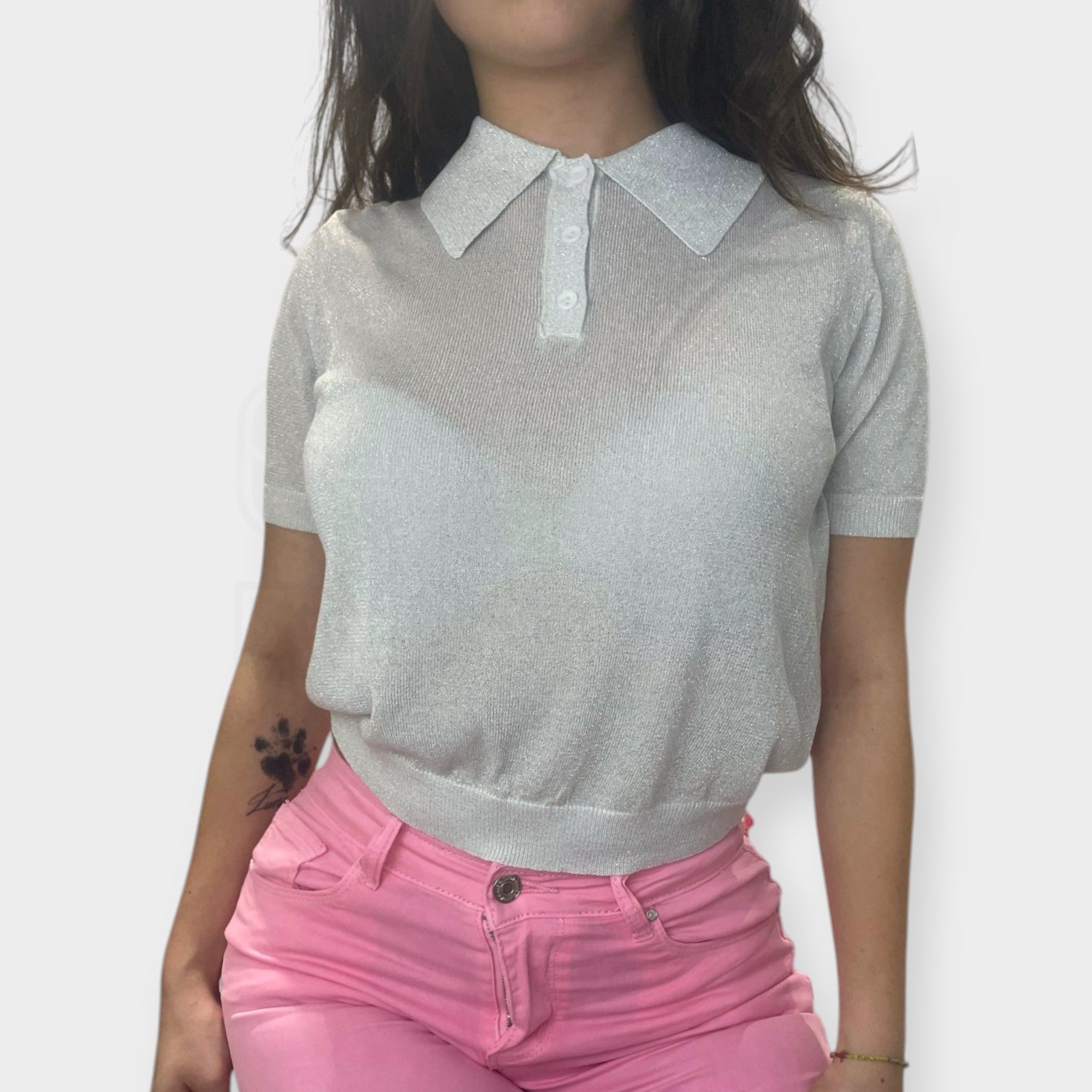 POLO SEM ADA LAMINATA MANICA CORTA