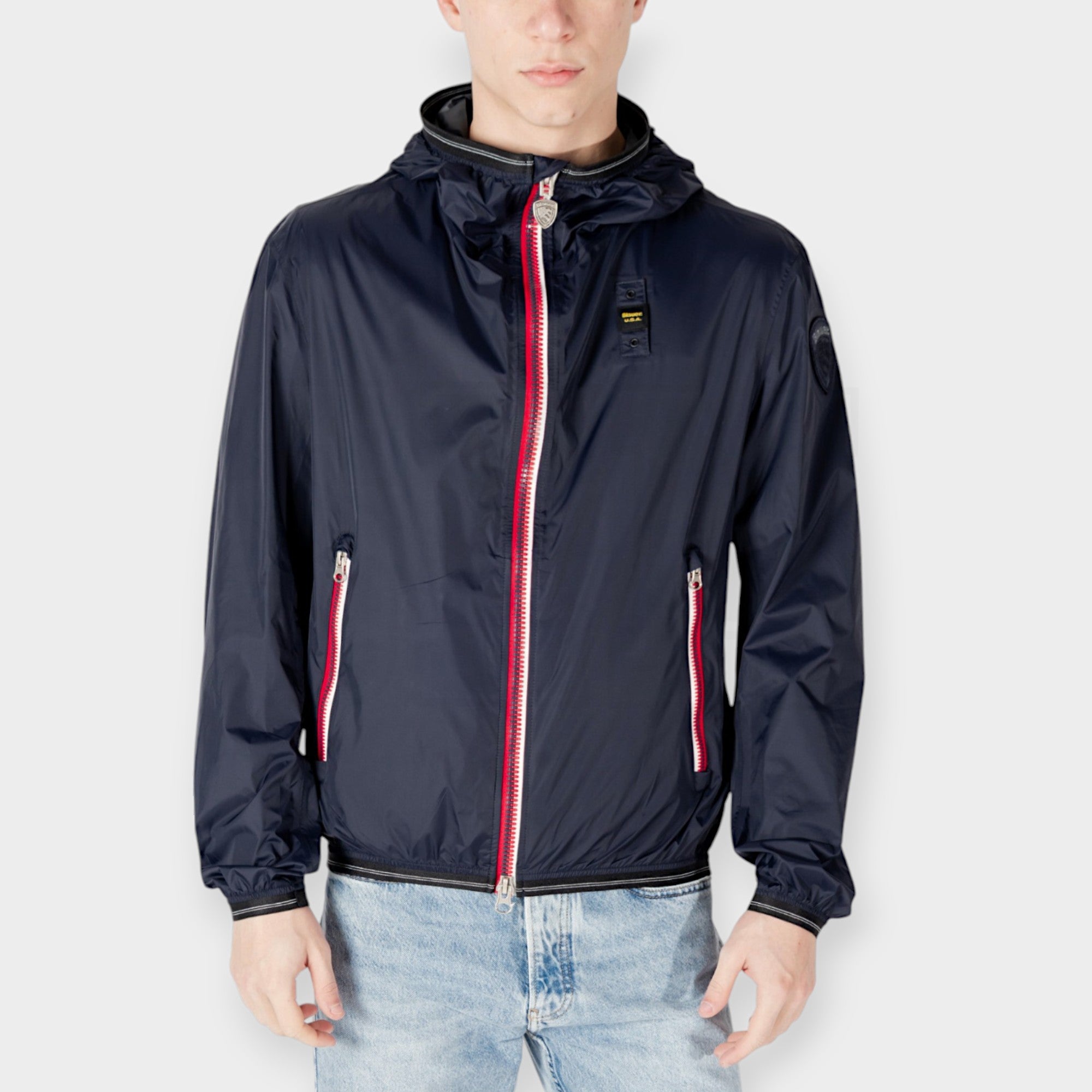 GIUBBINO BLAUER DODGE CON CAPPUCCIO ZIP IN CONTRASTO