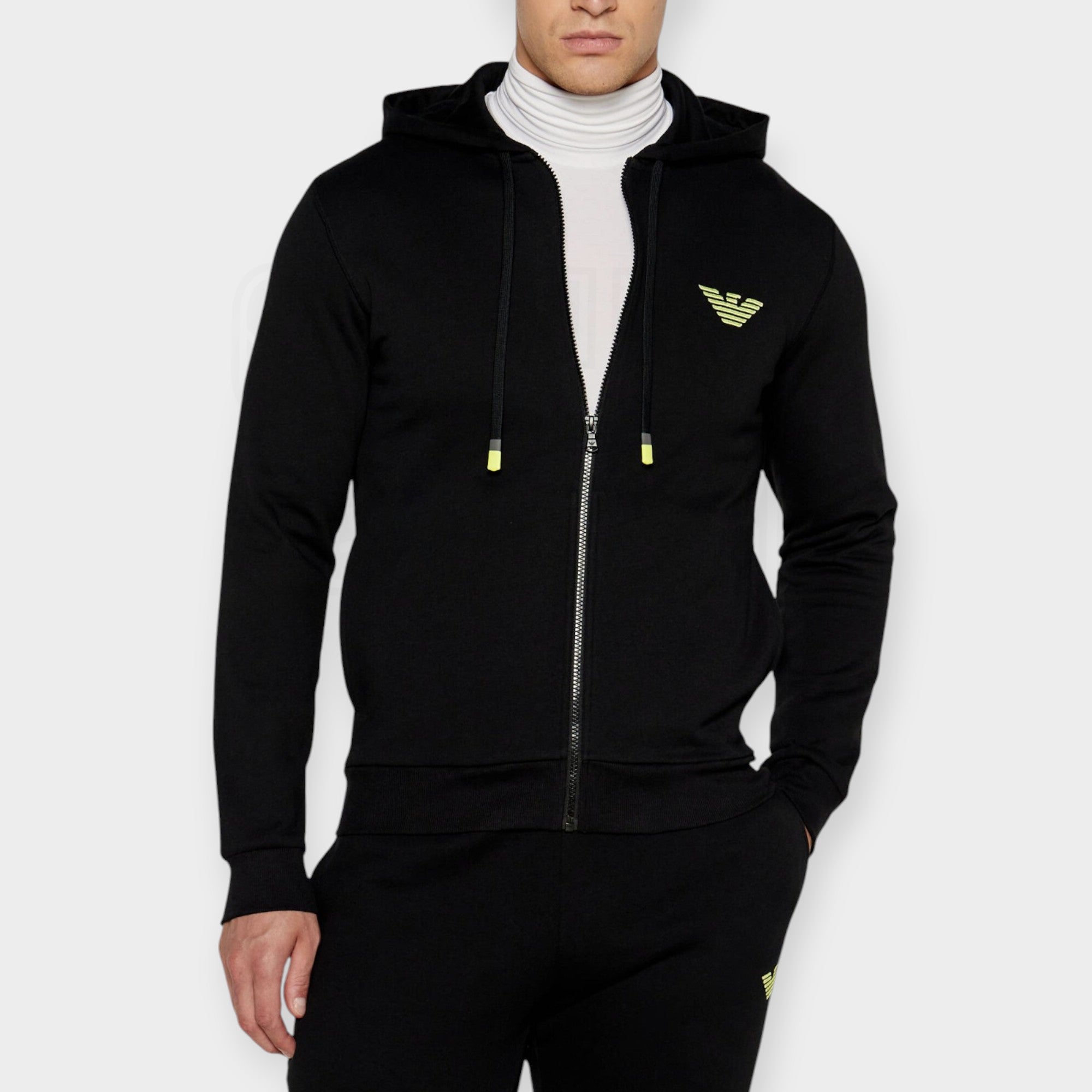 FELPA ARMANI CAPPUCCIO ZIP