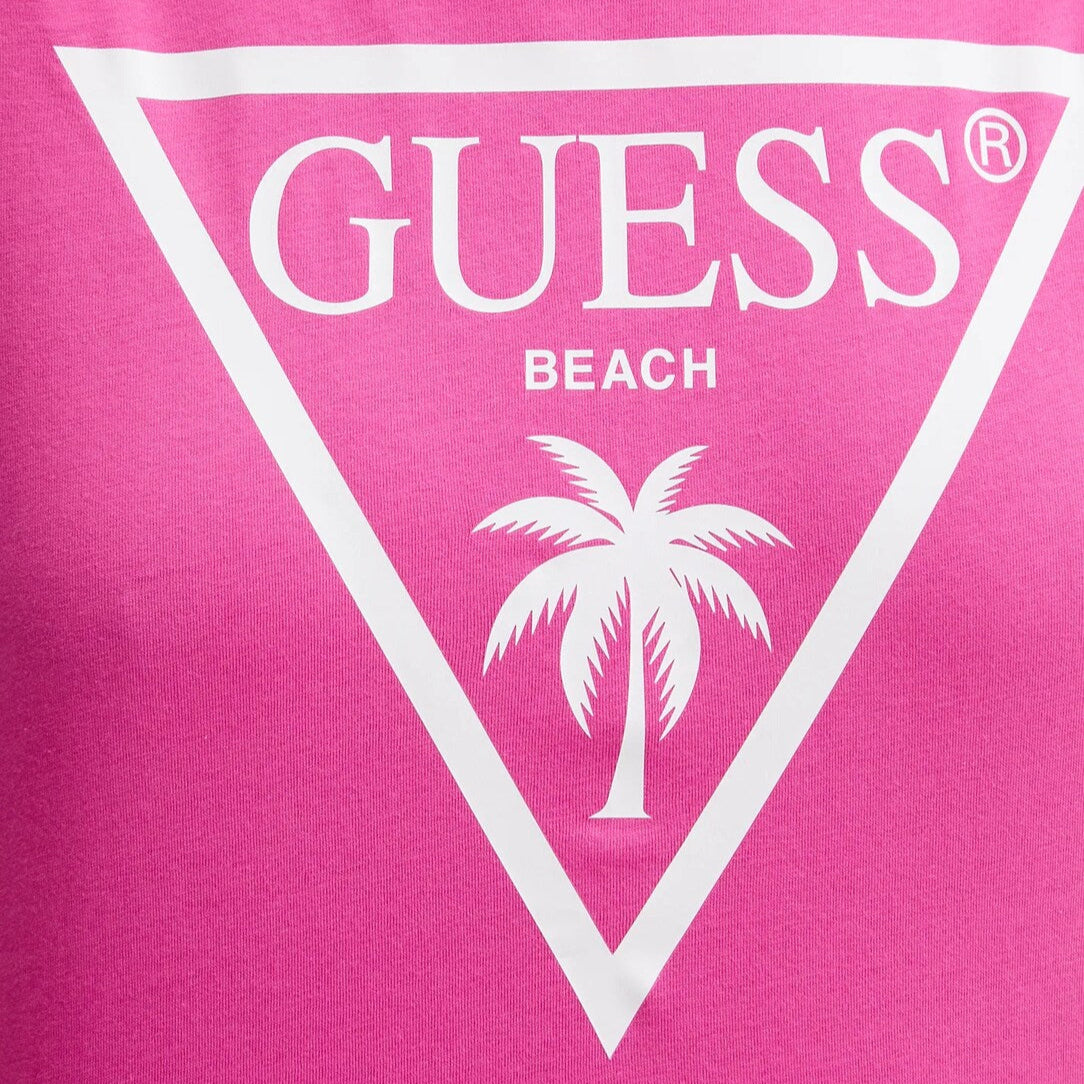 TSHIRT GUESS CROP OVER PALM LOGO