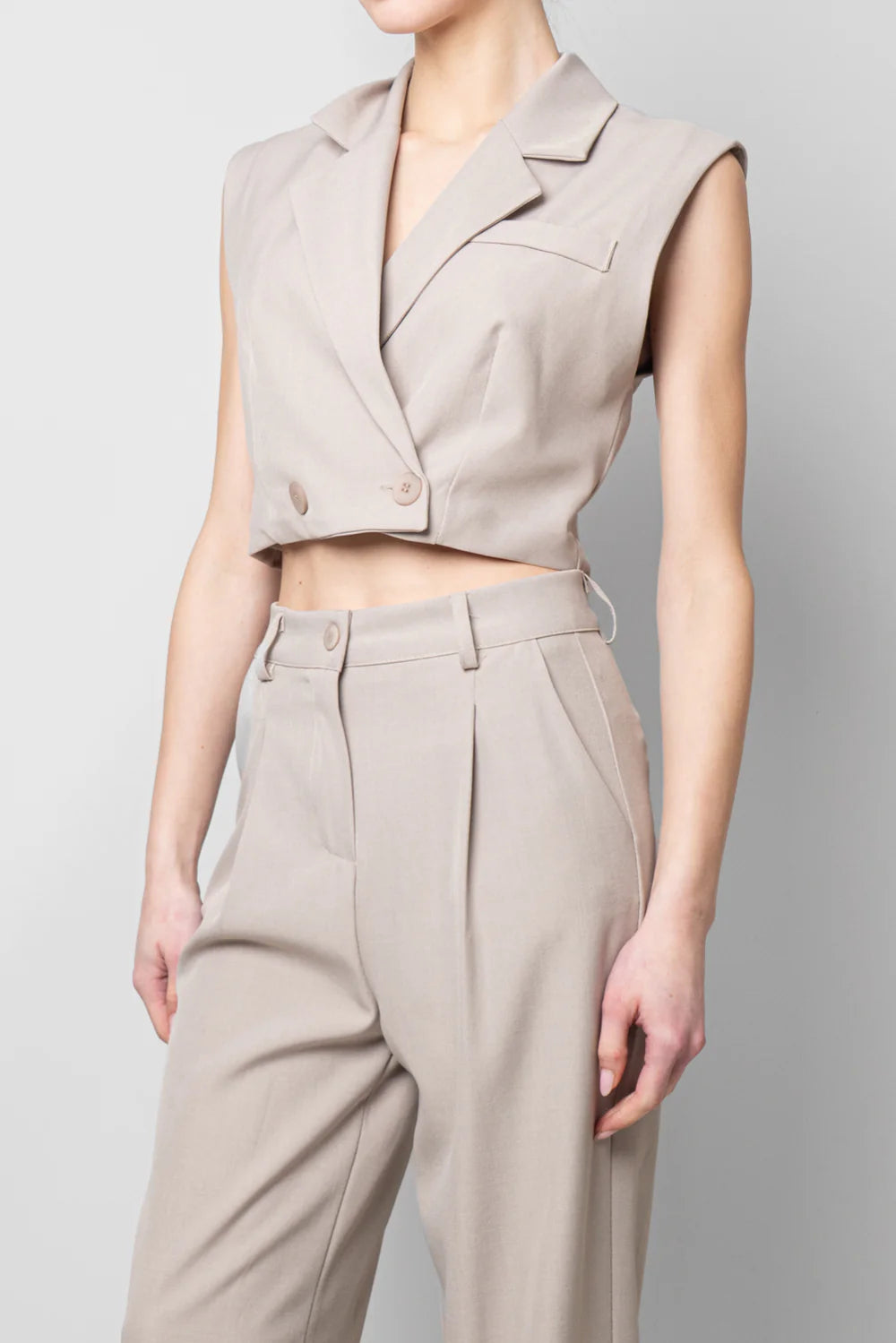 BLAZER SMANICATO SEM ANNARITA CROP OVER
