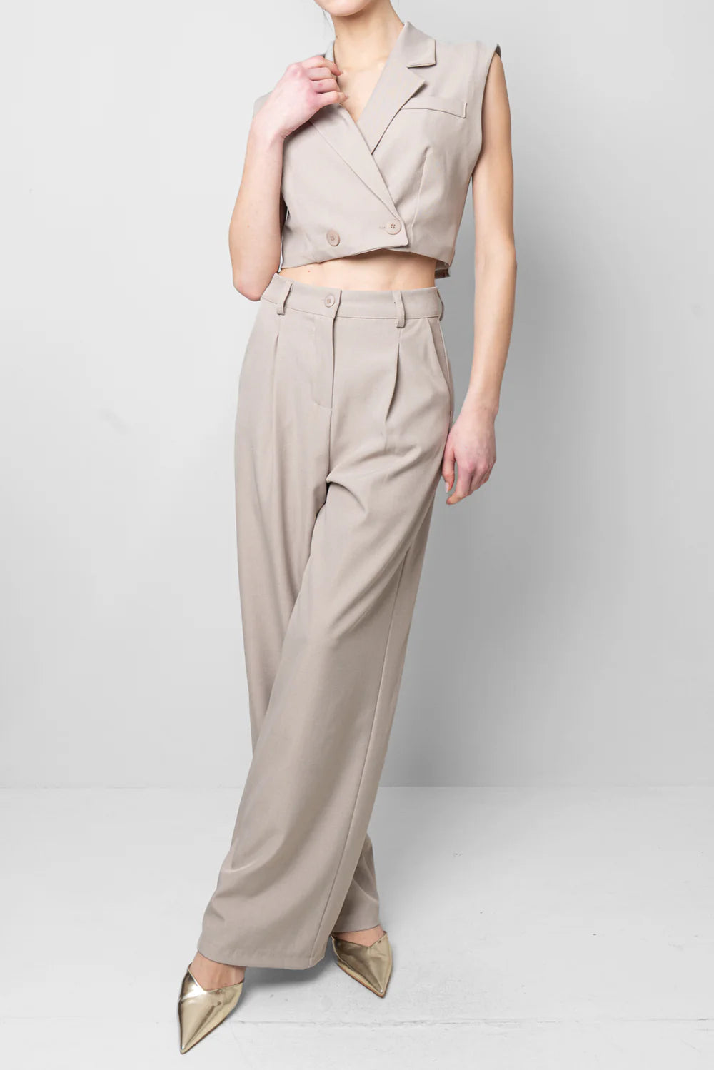 BLAZER SMANICATO SEM ANNARITA CROP OVER