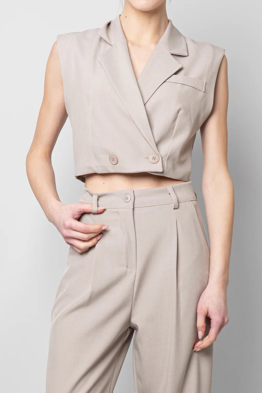 BLAZER SMANICATO SEM ANNARITA CROP OVER