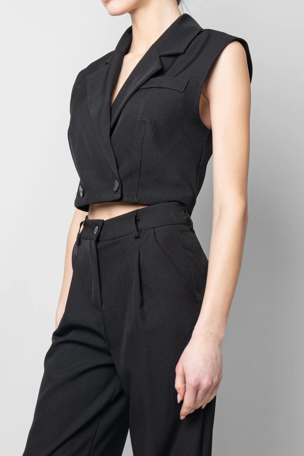 BLAZER SMANICATO SEM ANNARITA CROP OVER