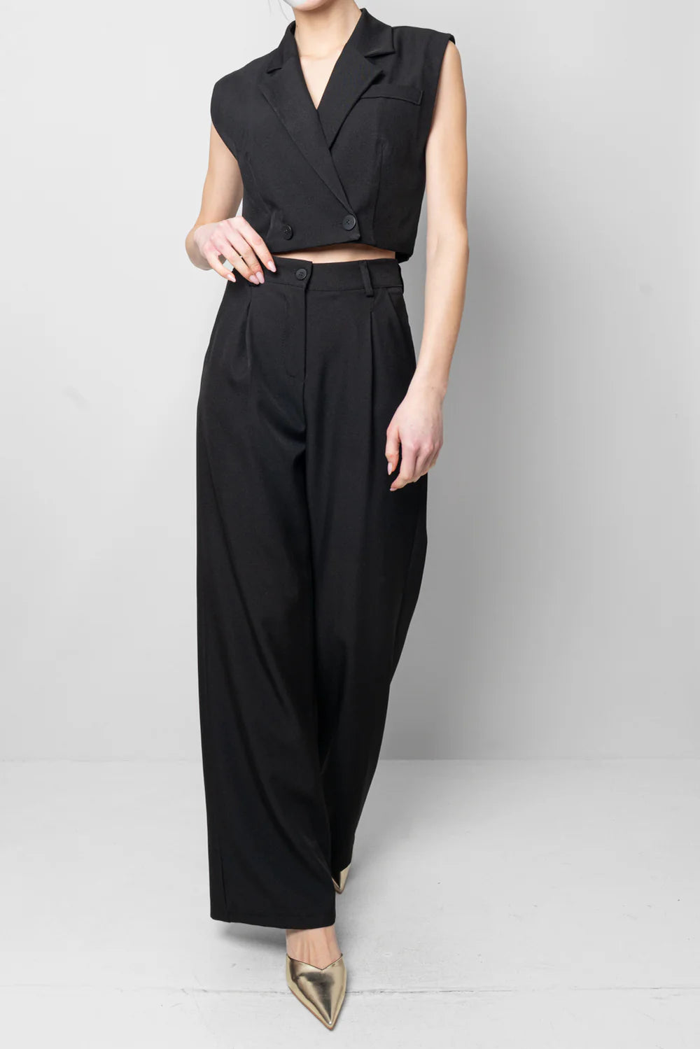 BLAZER SMANICATO SEM ANNARITA CROP OVER