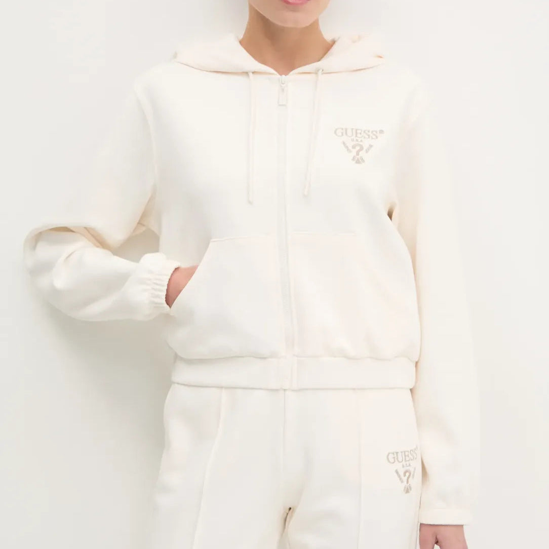 FELPA CROP GUESS ROBERTA FULLZIP