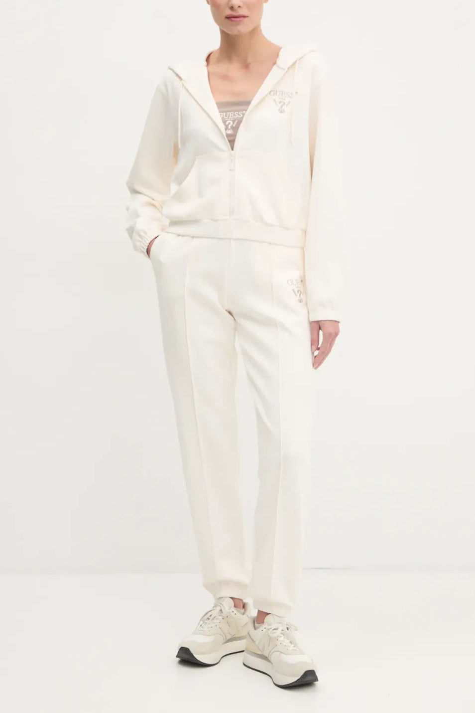 FELPA CROP GUESS ROBERTA FULLZIP