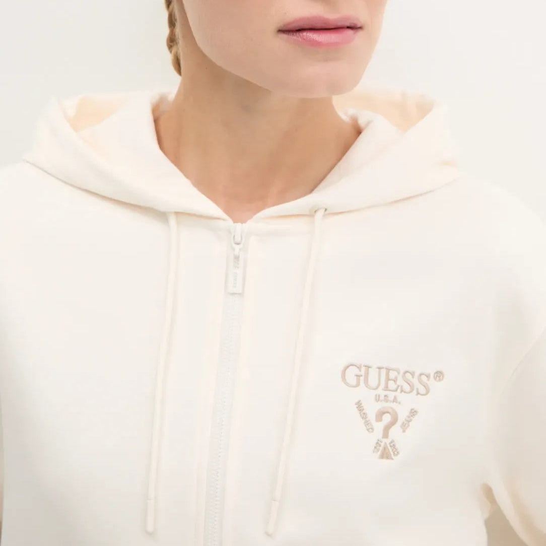 FELPA CROP GUESS ROBERTA FULLZIP