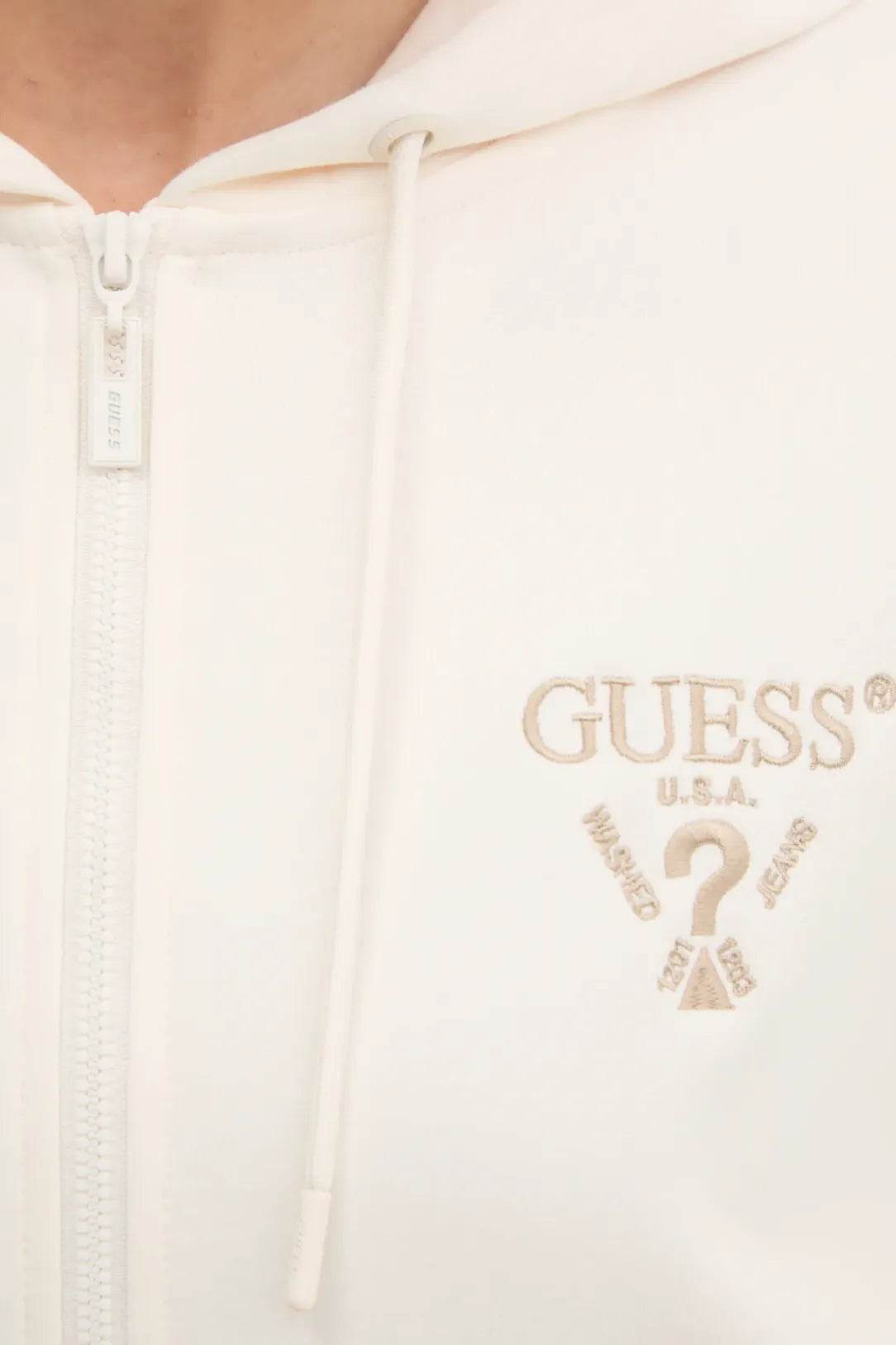 FELPA CROP GUESS ROBERTA FULLZIP