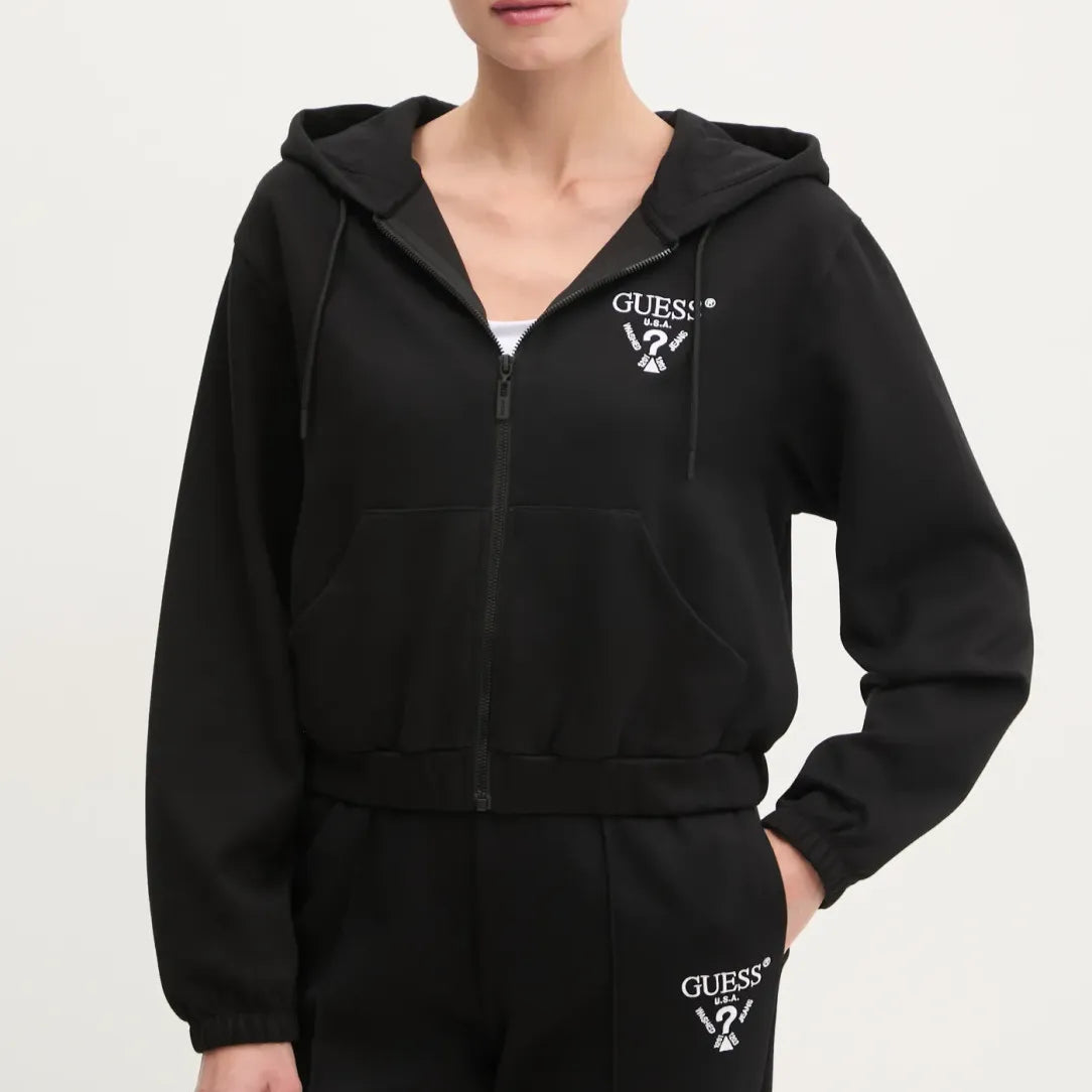 FELPA CROP GUESS ROBERTA FULLZIP