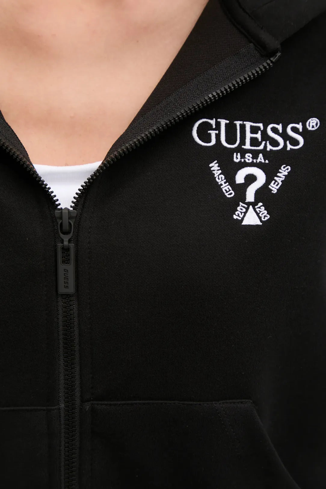 FELPA CROP GUESS ROBERTA FULLZIP