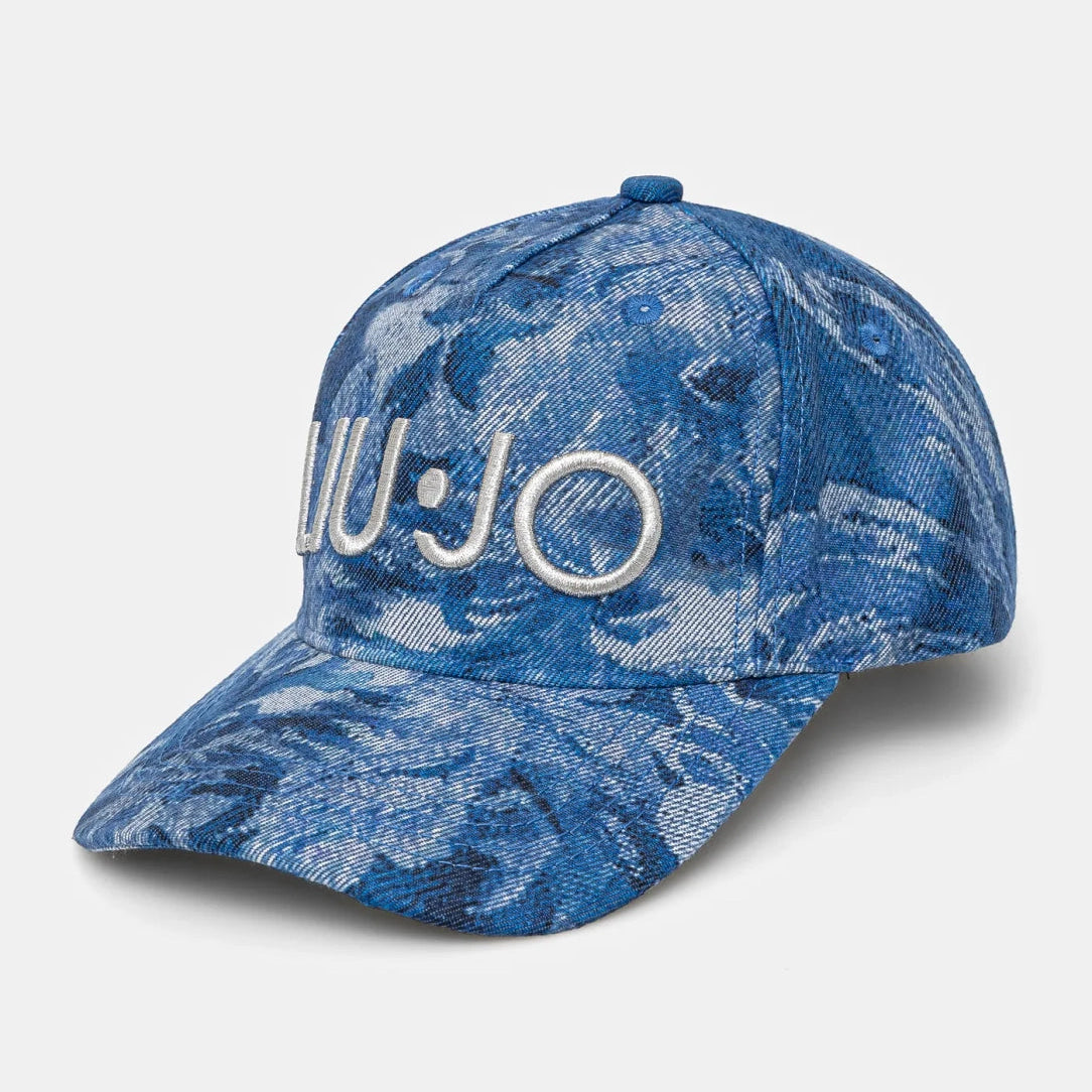 CAPPELLO LIUJO VISIERA PRINTED DENIM