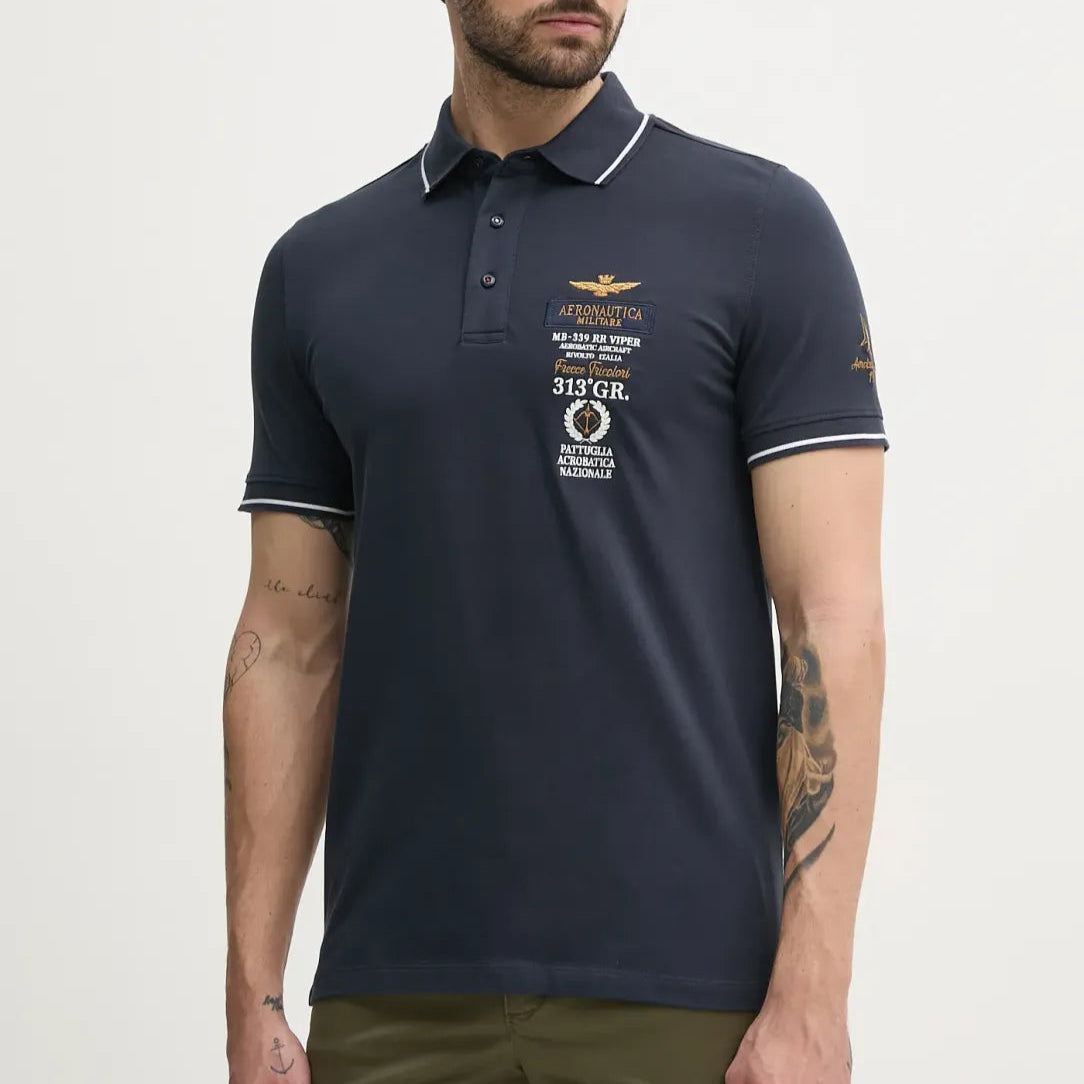 POLO AERONAUTICA MILITARE LOGO RICAMO