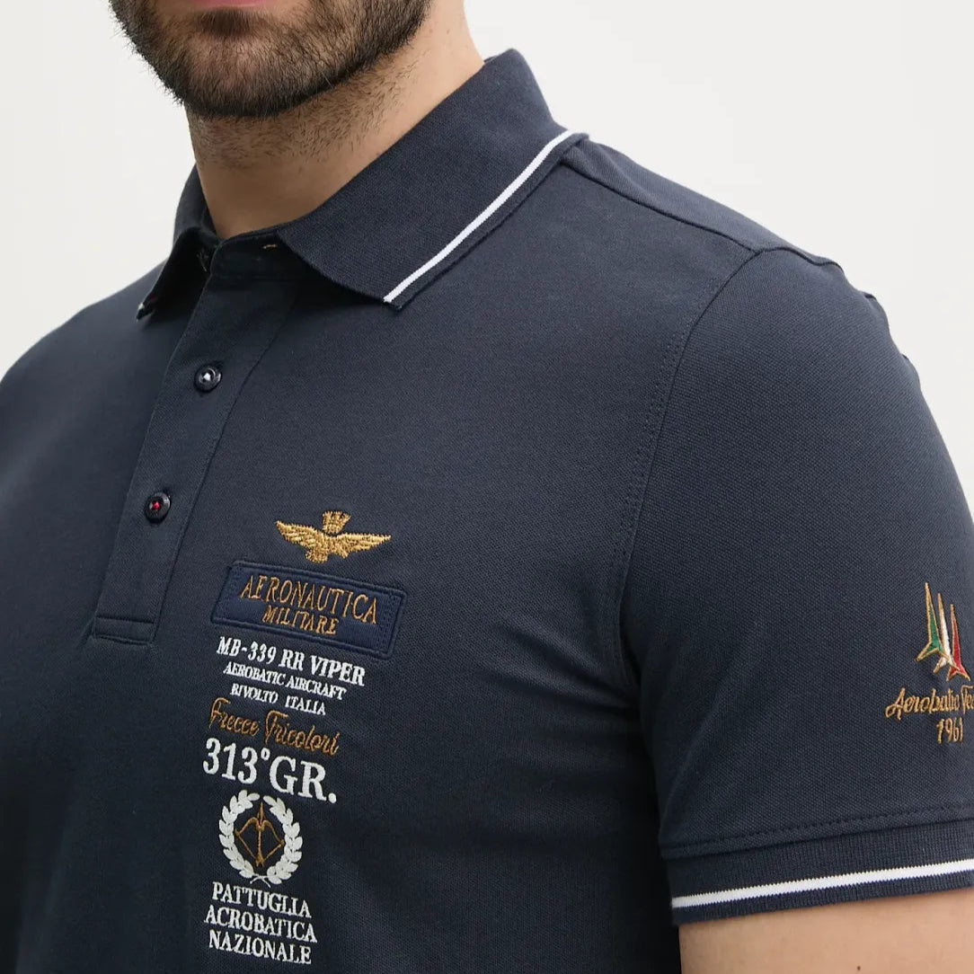 POLO AERONAUTICA MILITARE LOGO RICAMO