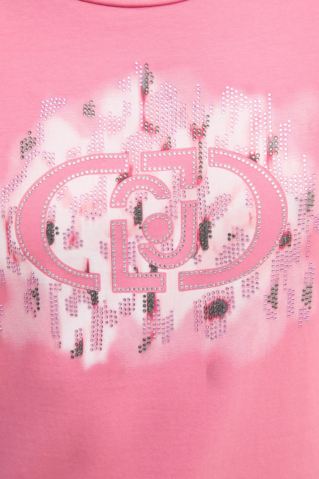TSHIRT LIUJO MC STAMPA STRASS