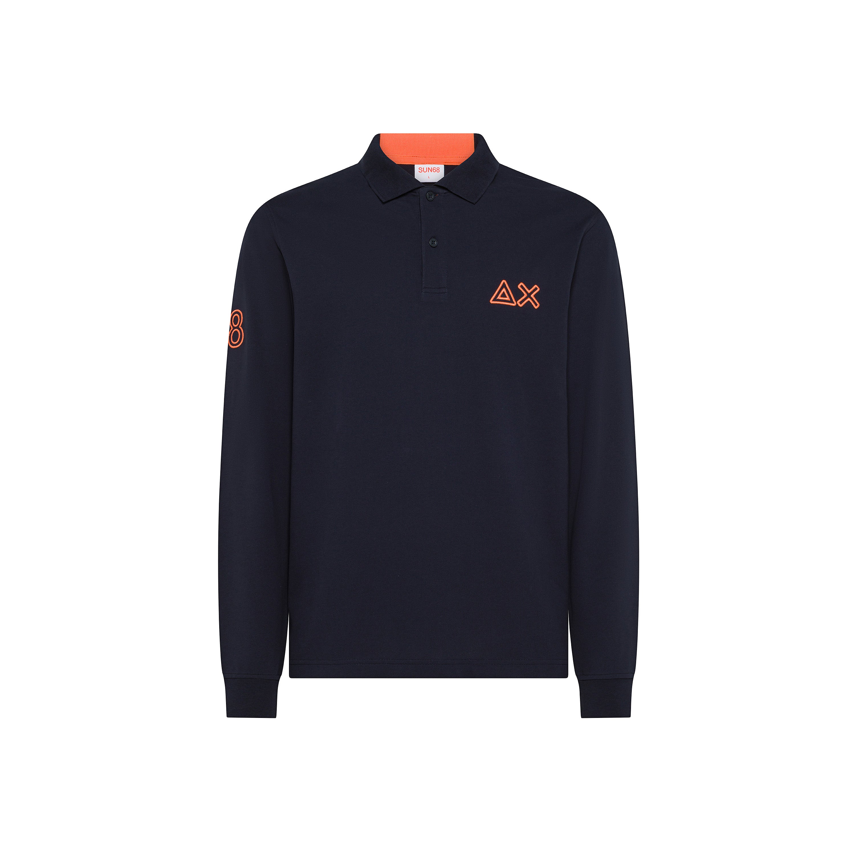 POLO SUN68 ML BIG LOGO FLUO