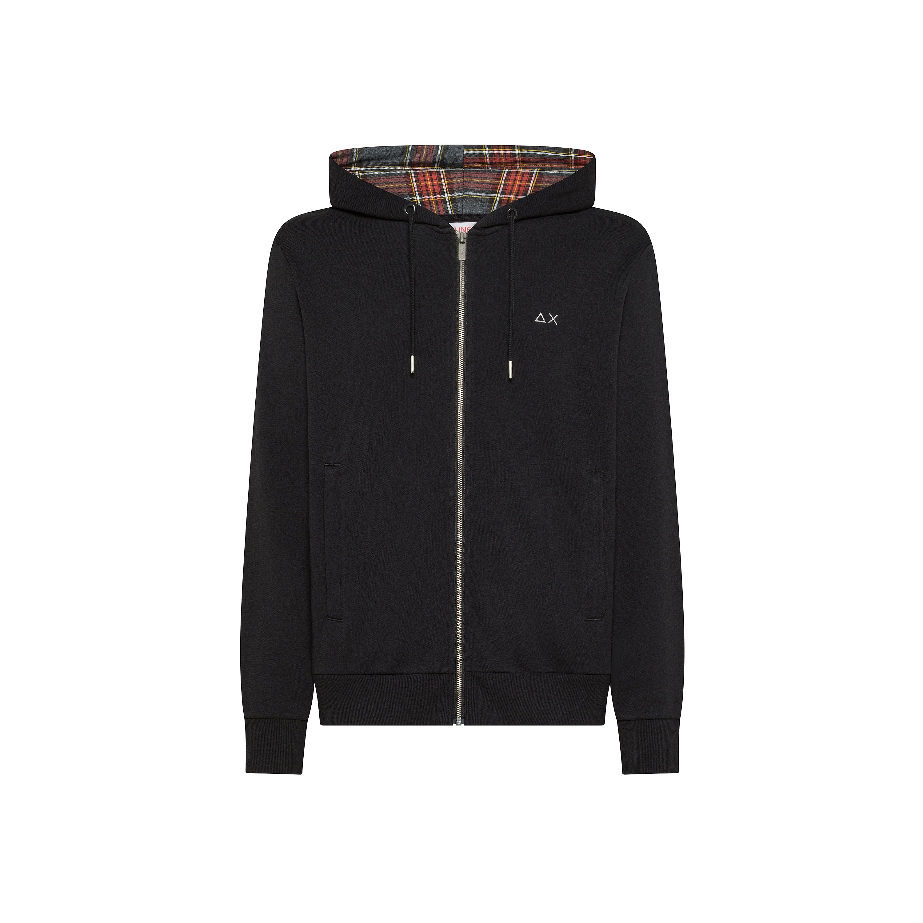 FELPA SUN68 ZIP CONTRAST FABRIC BASIC FLEECE