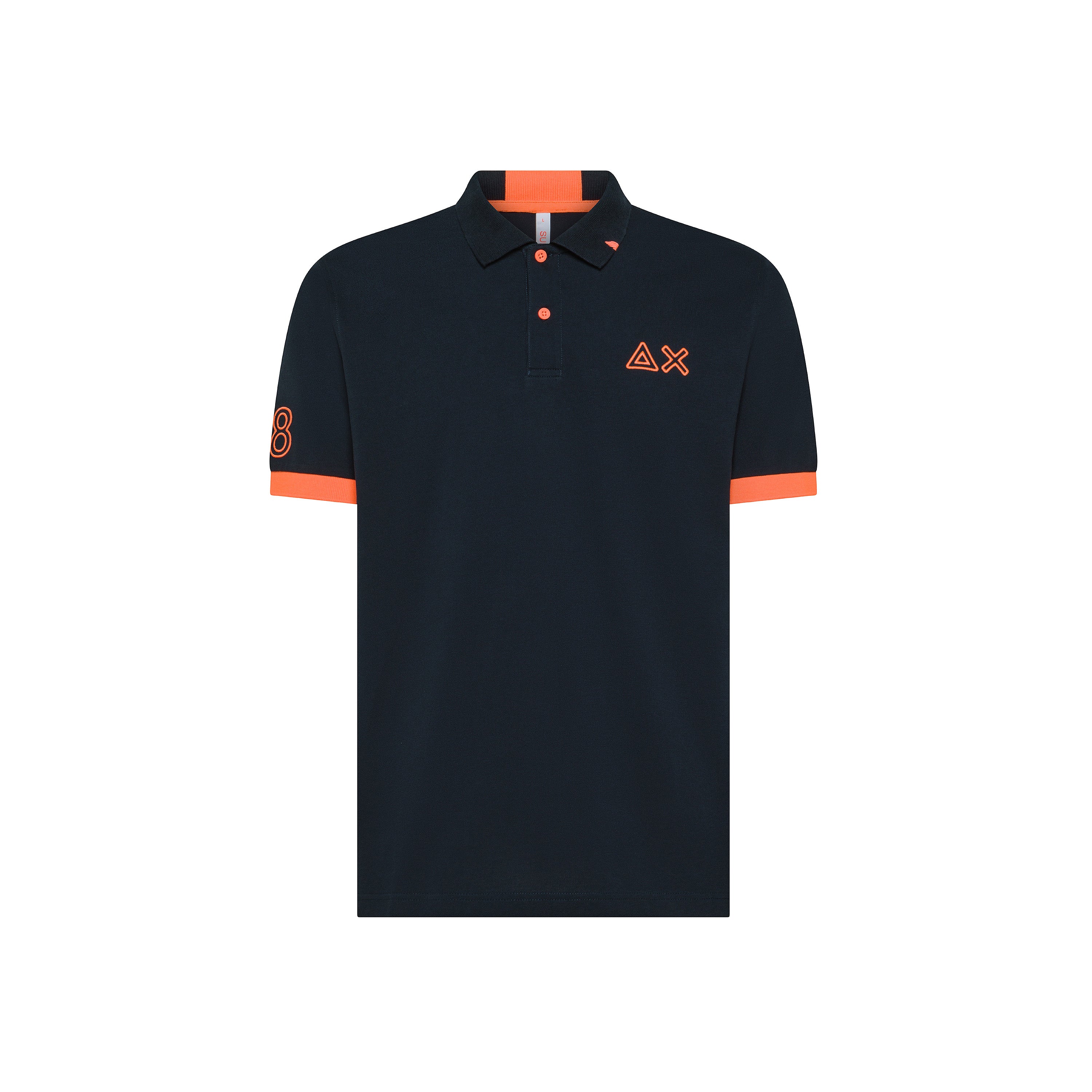 POLO SUN68 LOGO FLUO MC