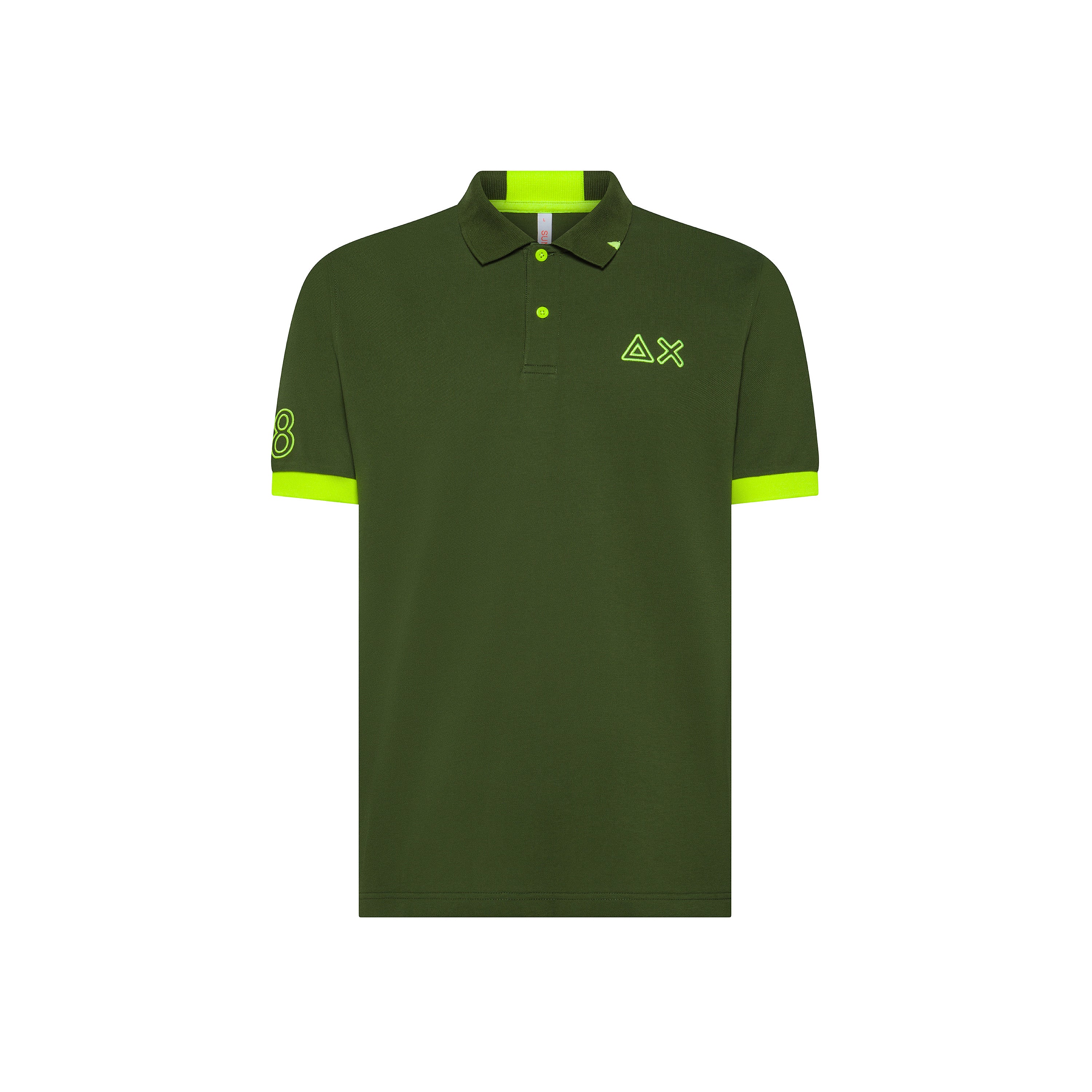 POLO SUN68 LOGO FLUO MC