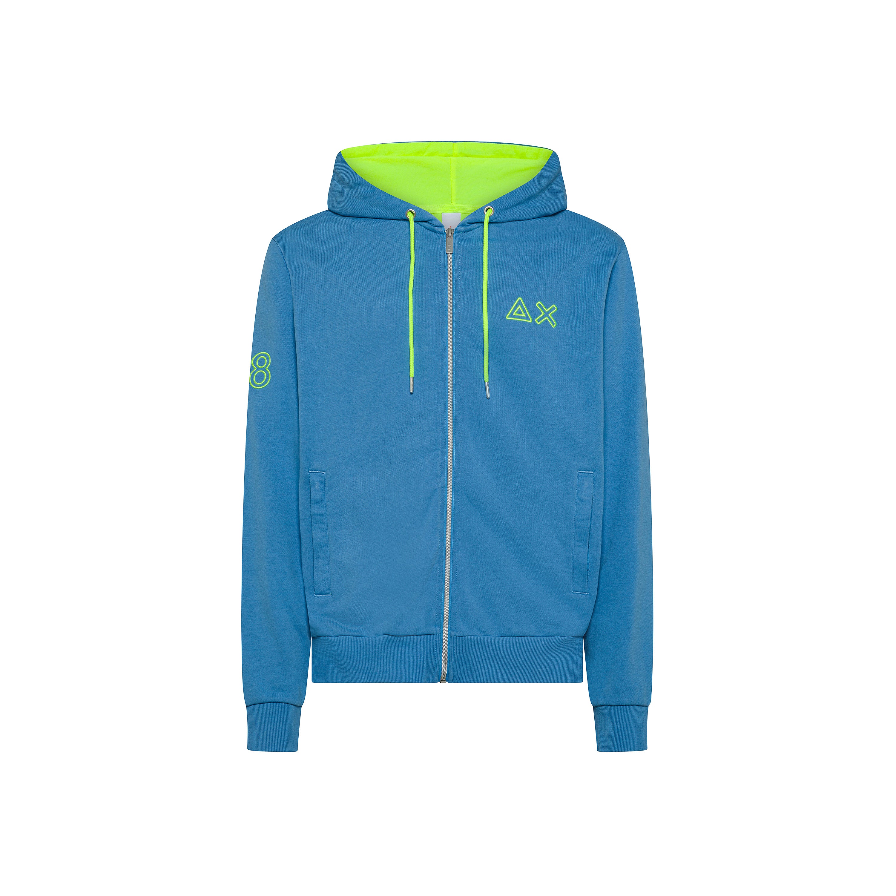 FELPA SUN68 FLUO ZIP FLEECE