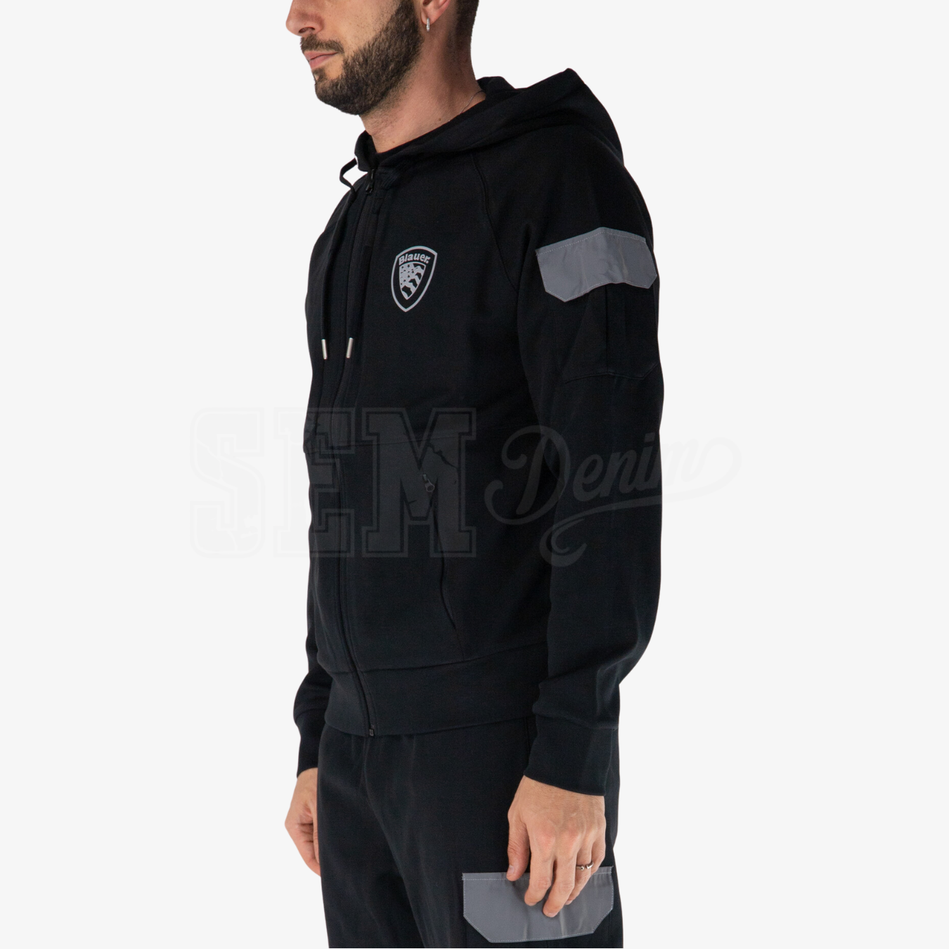 FELPA BLAUER BEAL CON CAPPUCCIO ZIP REPLEX