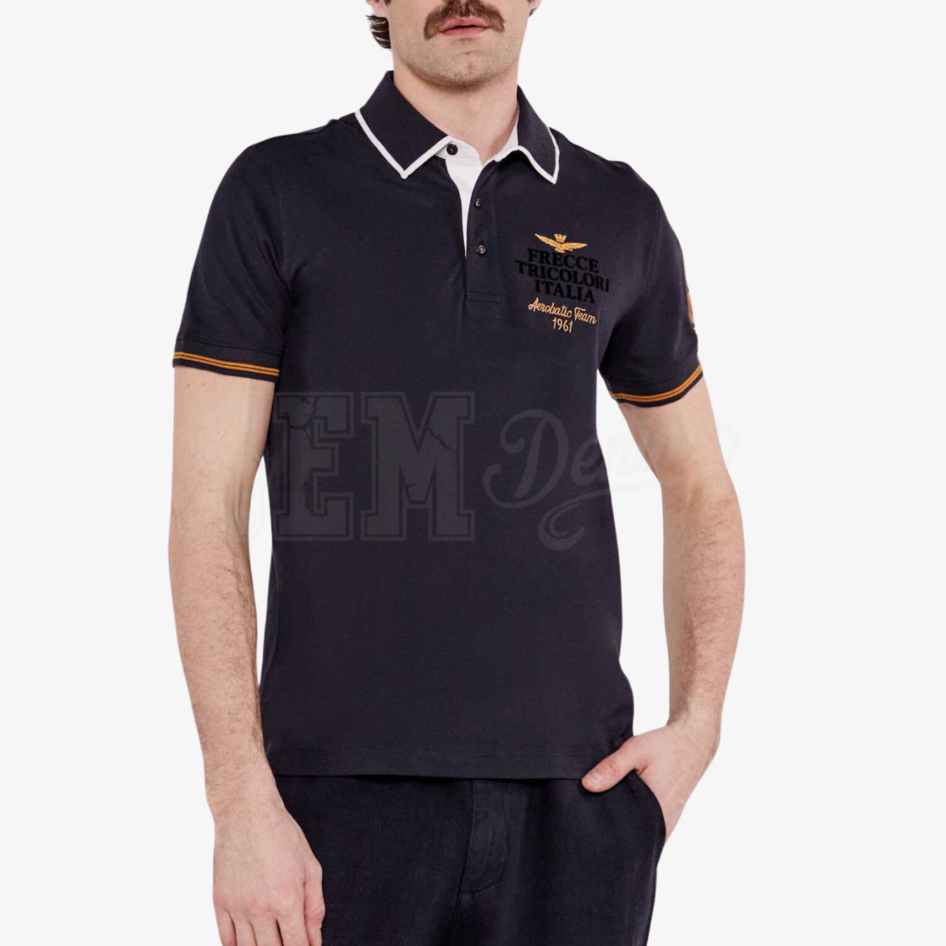 POLO AERONAUTICA MILITARE CONTRASTO LOGO