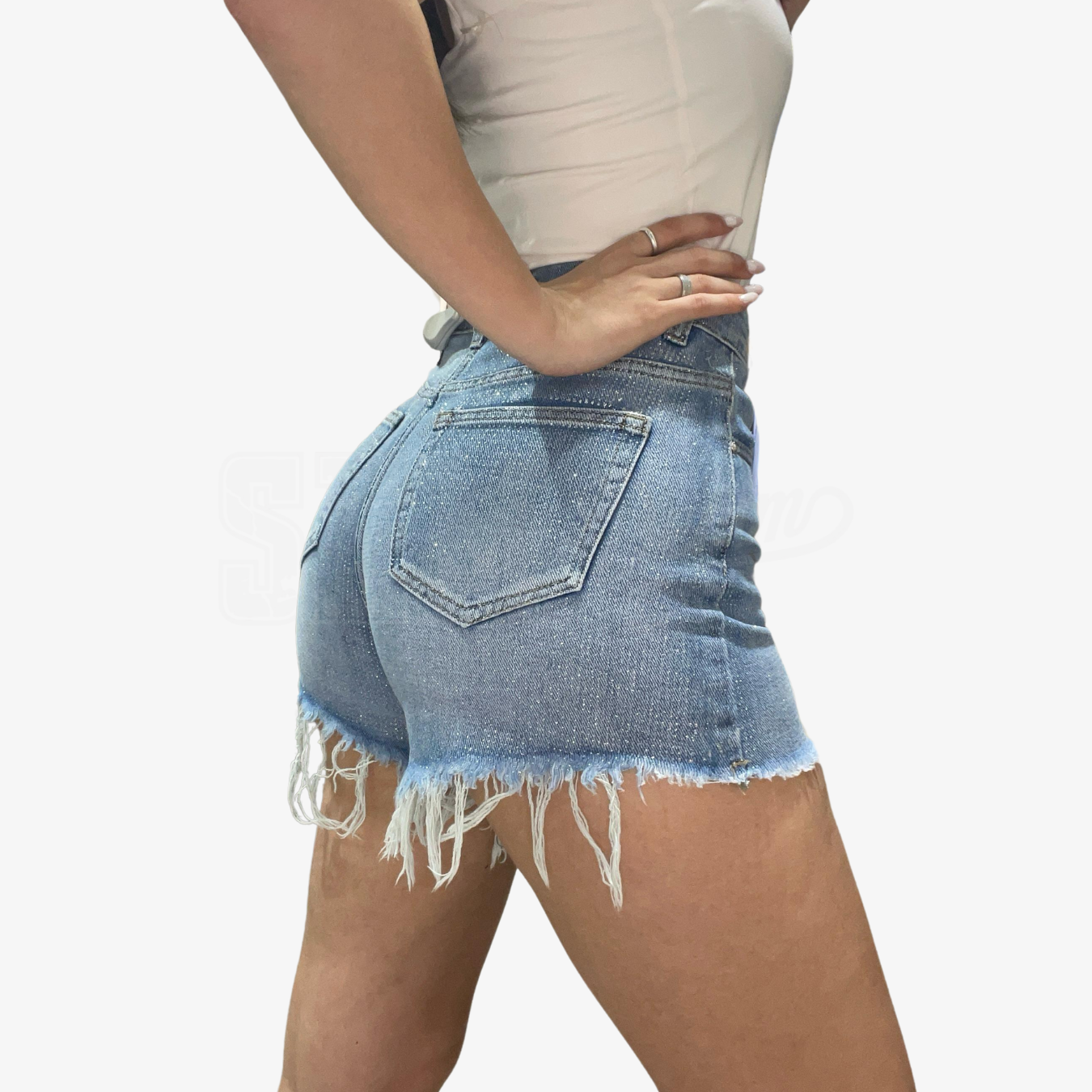 SHORT SEM CHIARA PANTALONCHINO F.STRAPPATO STAMPA LUREX