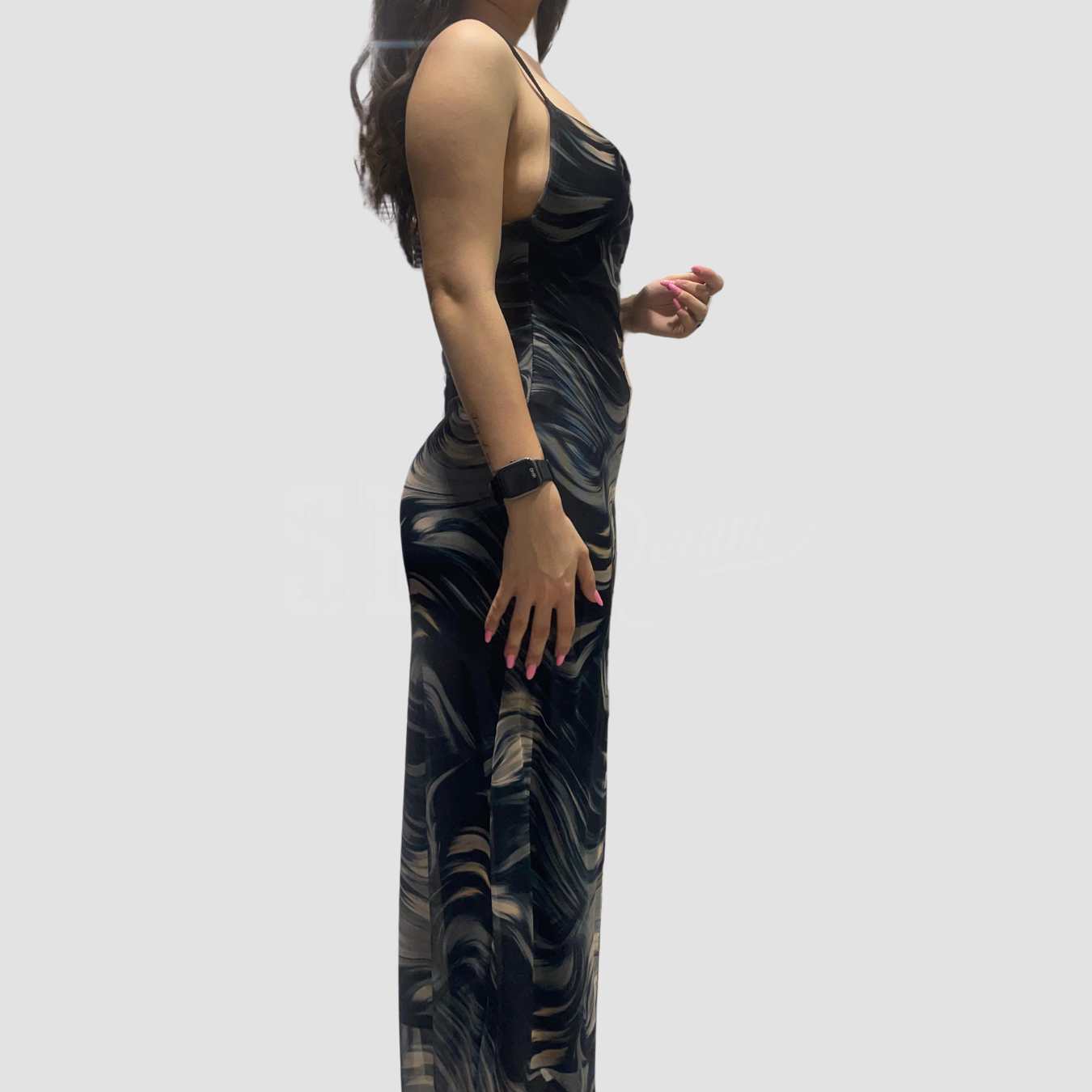 ABITO SBALLINE EFFETTO VELATO SCOLLO FRONTE E RETRO