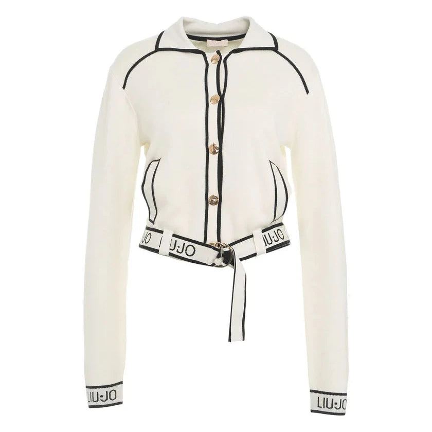 CARDIGAN LIUJO IN MAGLIA CON BOTTONI E COLLETTO CHAN