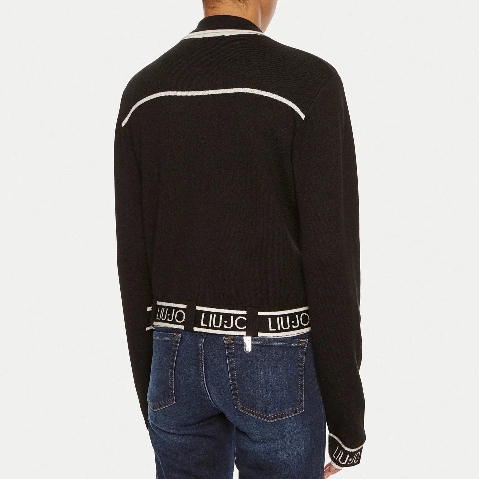 CARDIGAN LIUJO IN MAGLIA CON BOTTONI E COLLETTO CHAN