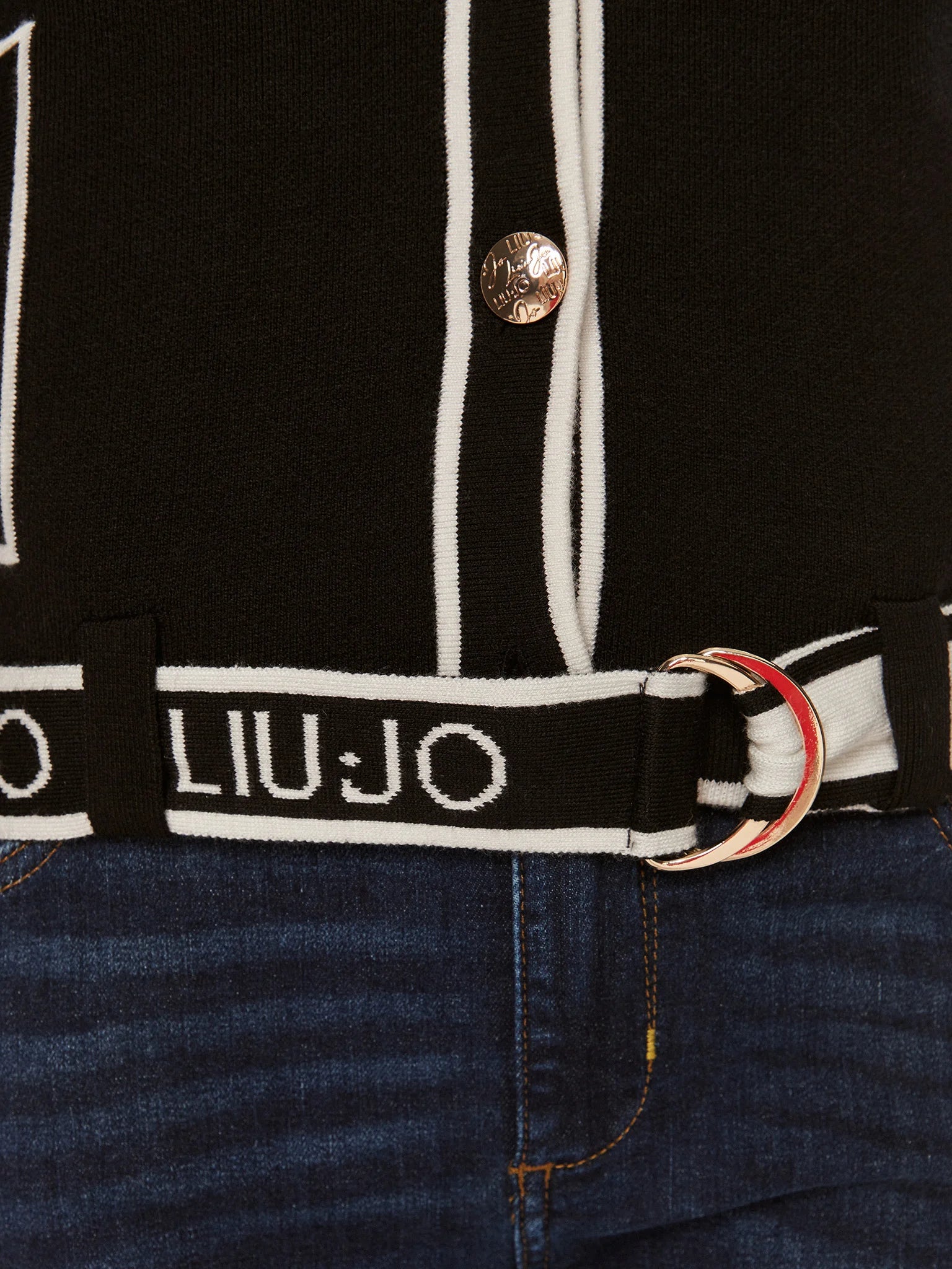 CARDIGAN LIUJO IN MAGLIA CON BOTTONI E COLLETTO CHAN