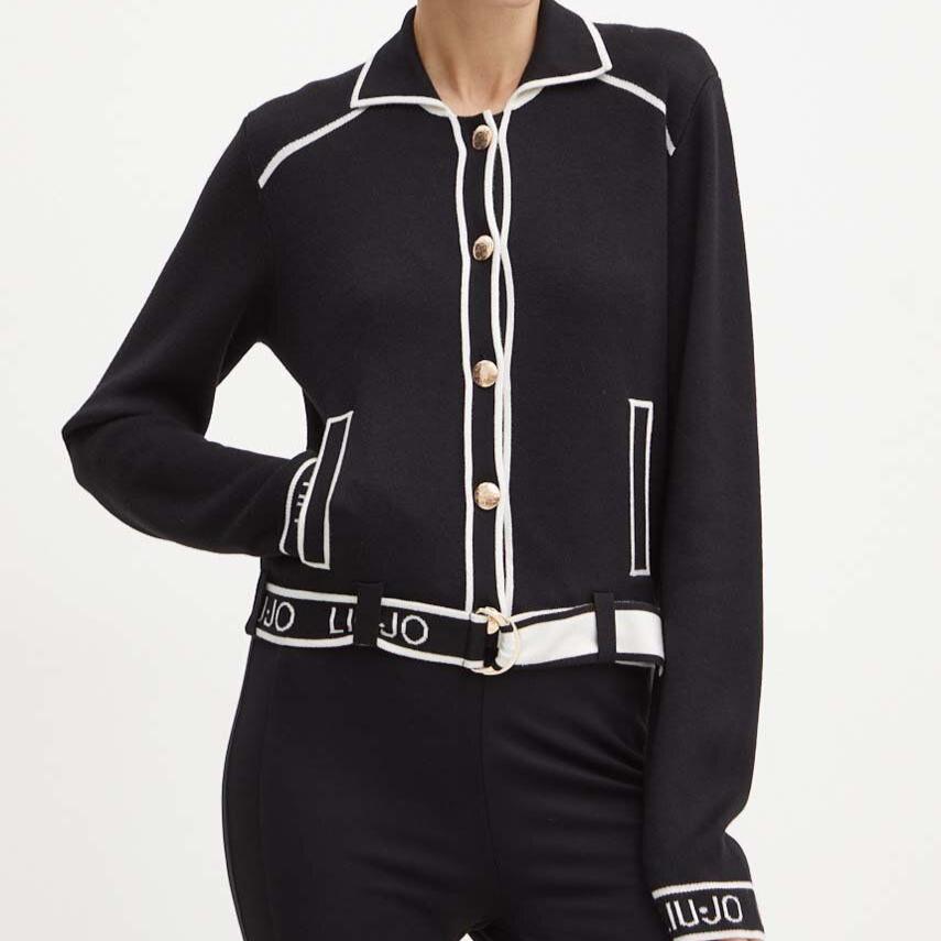 CARDIGAN LIUJO IN MAGLIA CON BOTTONI E COLLETTO CHAN