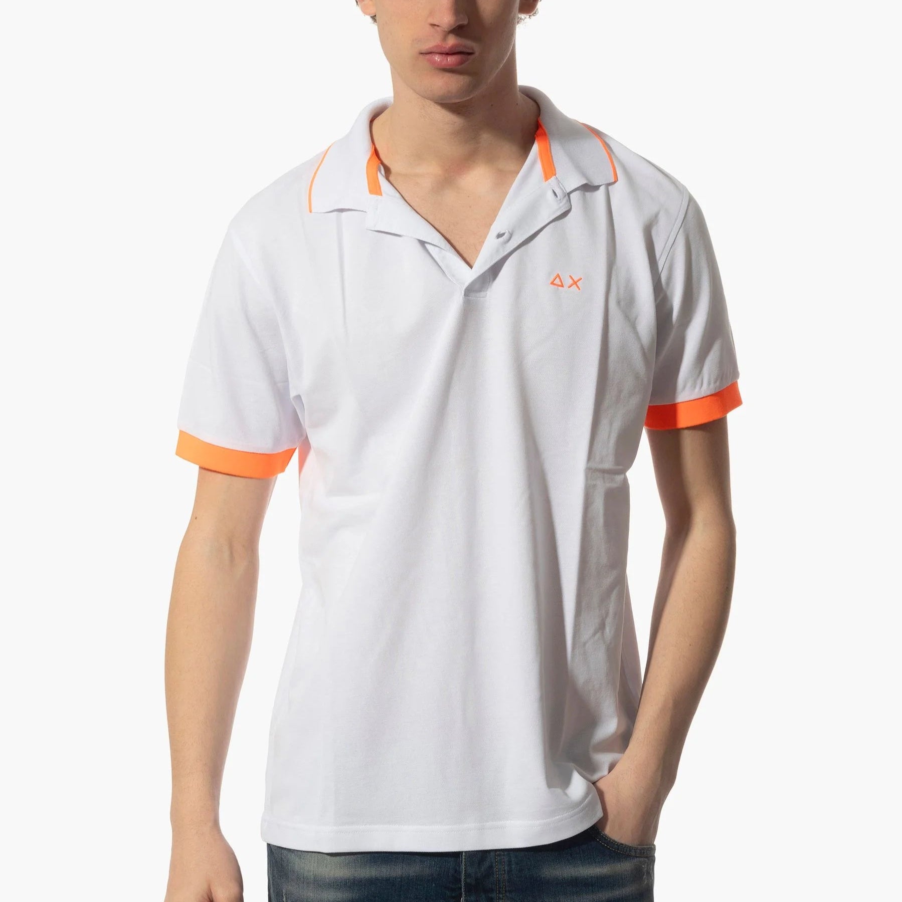 POLO SUN68 SMALL LOGO FLUO