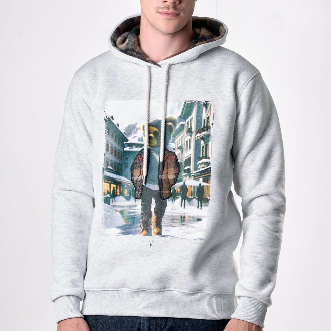 FELPA V2 BRAND TEDDY GRIGIO