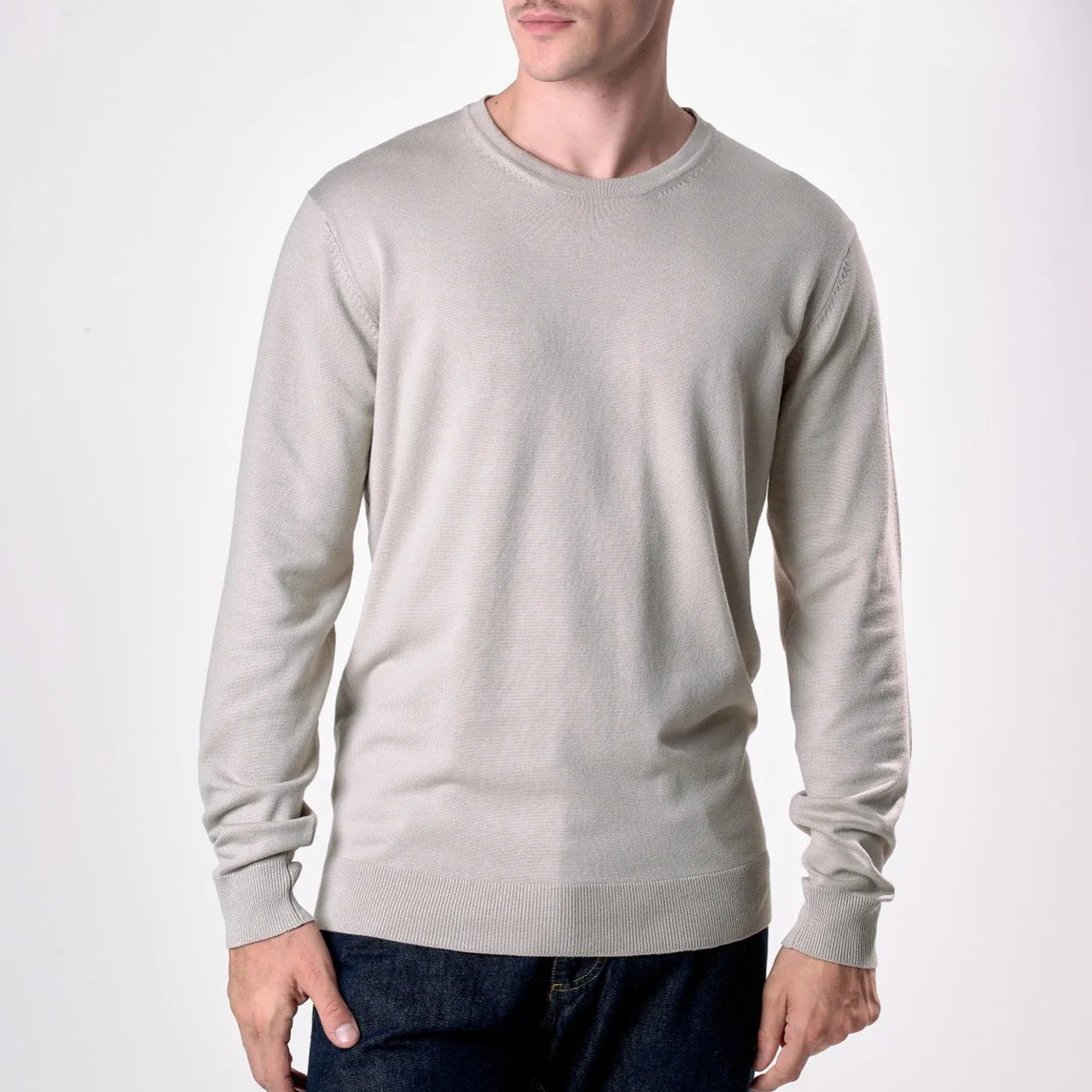 MAGLIONE V2 BRAND VISCOSA CON TOPPE SABBIA