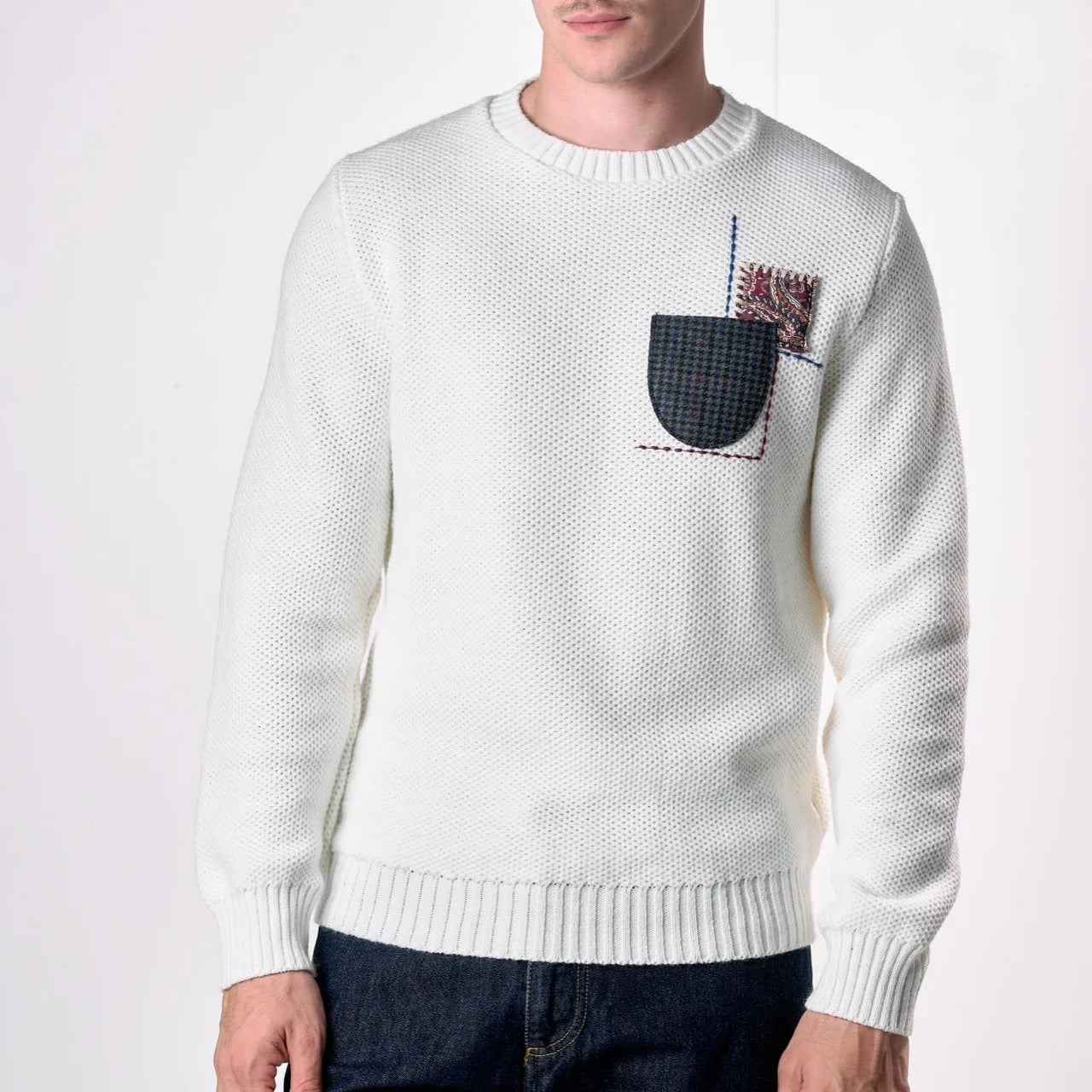 MAGLIONE V2 BRAND OCCHIO DI PERNICE PATCHWORK