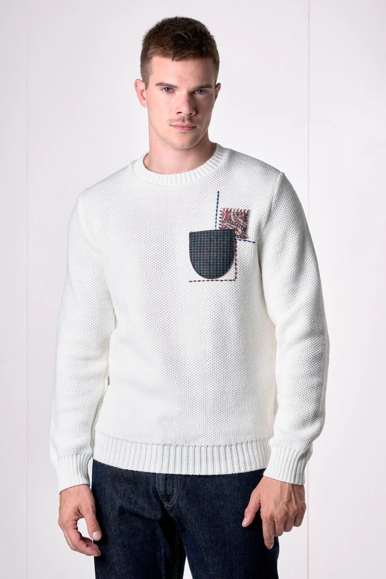 MAGLIONE V2 BRAND OCCHIO DI PERNICE PATCHWORK