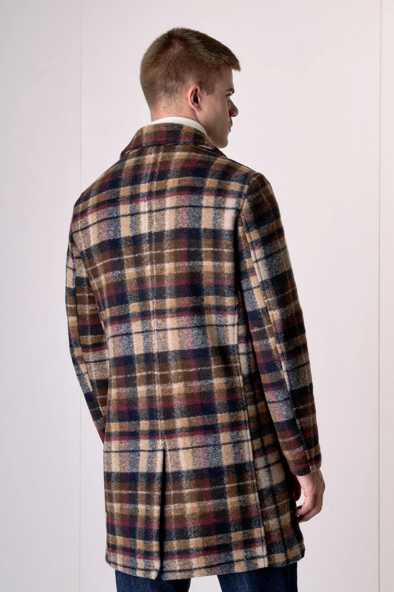 CAPPOTTO V2 BRAND SARTORIALE CHECK BLU