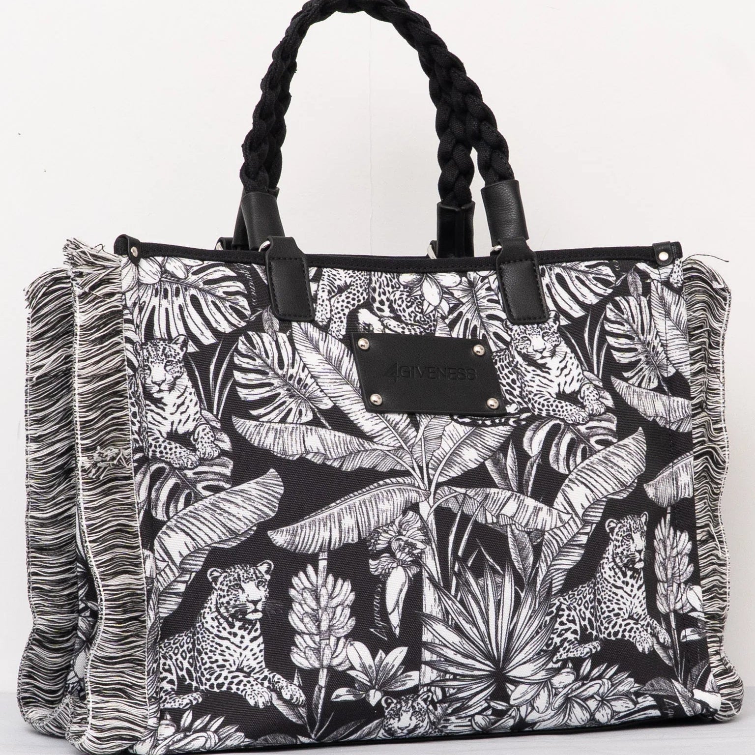 BORSA 4GIVENESS ATHENA BIG BLACK AND WHITE