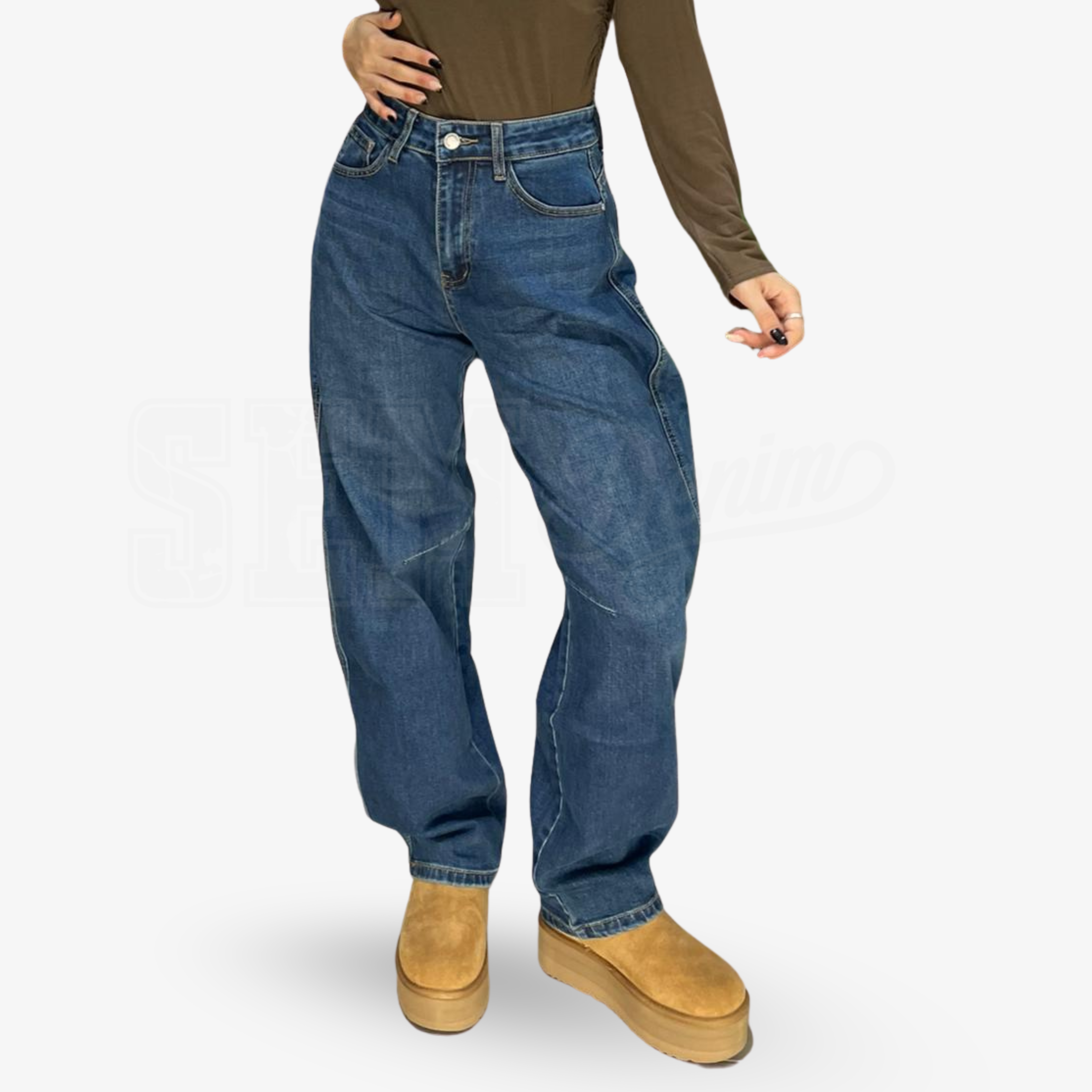 JEANS SEM ARIANNA BALOON V.ALTA CUCITURA