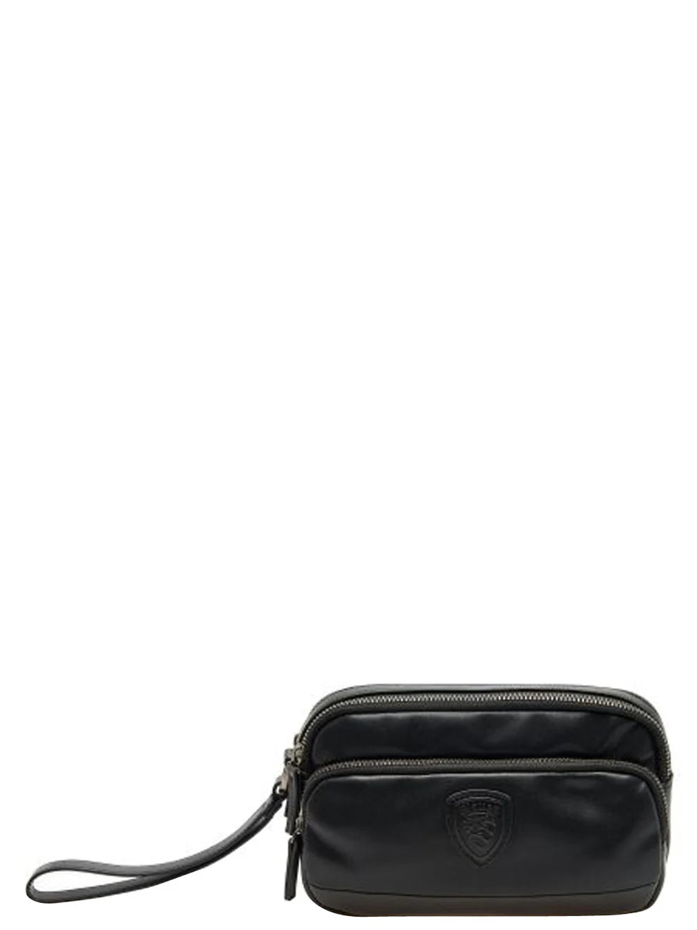 POCHETTE BLAUER CLUTCH A MANO FIFTH PELLE CORDURA 12X21X5