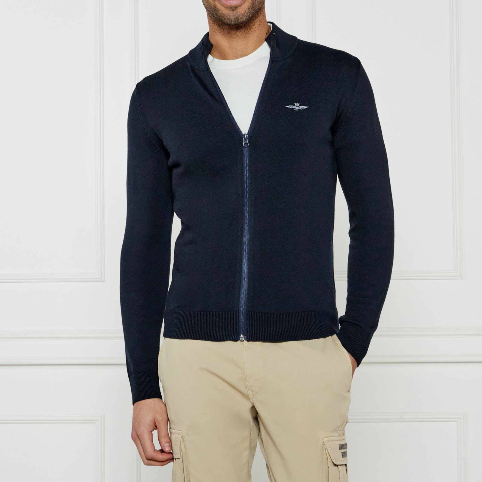 CARDIGAN AERONAUTICA MILITARE MAGLIA ZIP