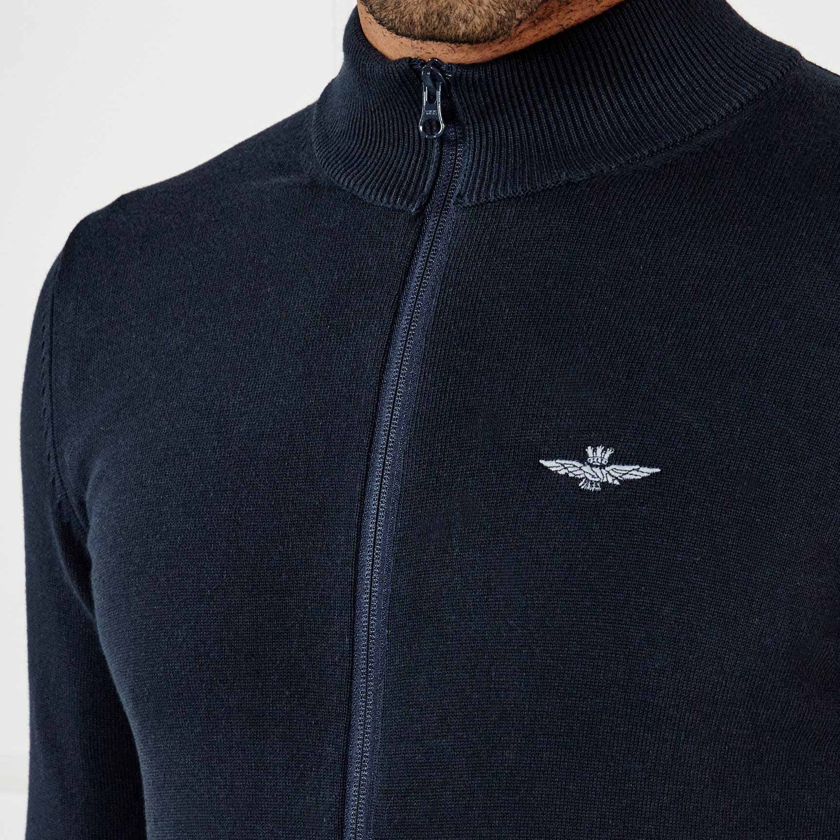 CARDIGAN AERONAUTICA MILITARE MAGLIA ZIP
