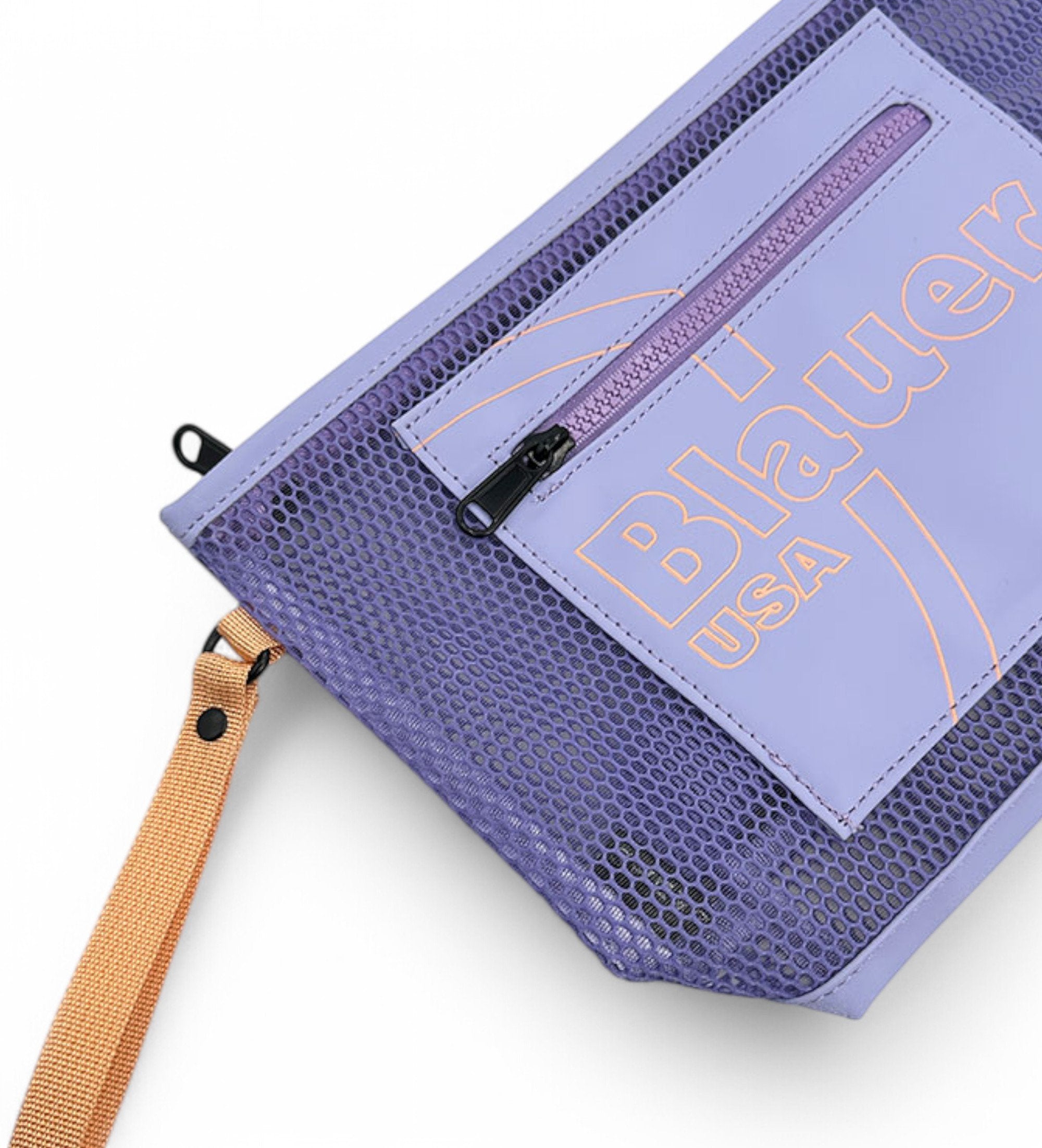 BEAUTY CASE BLAUER CLUTCH BOAT A MANO