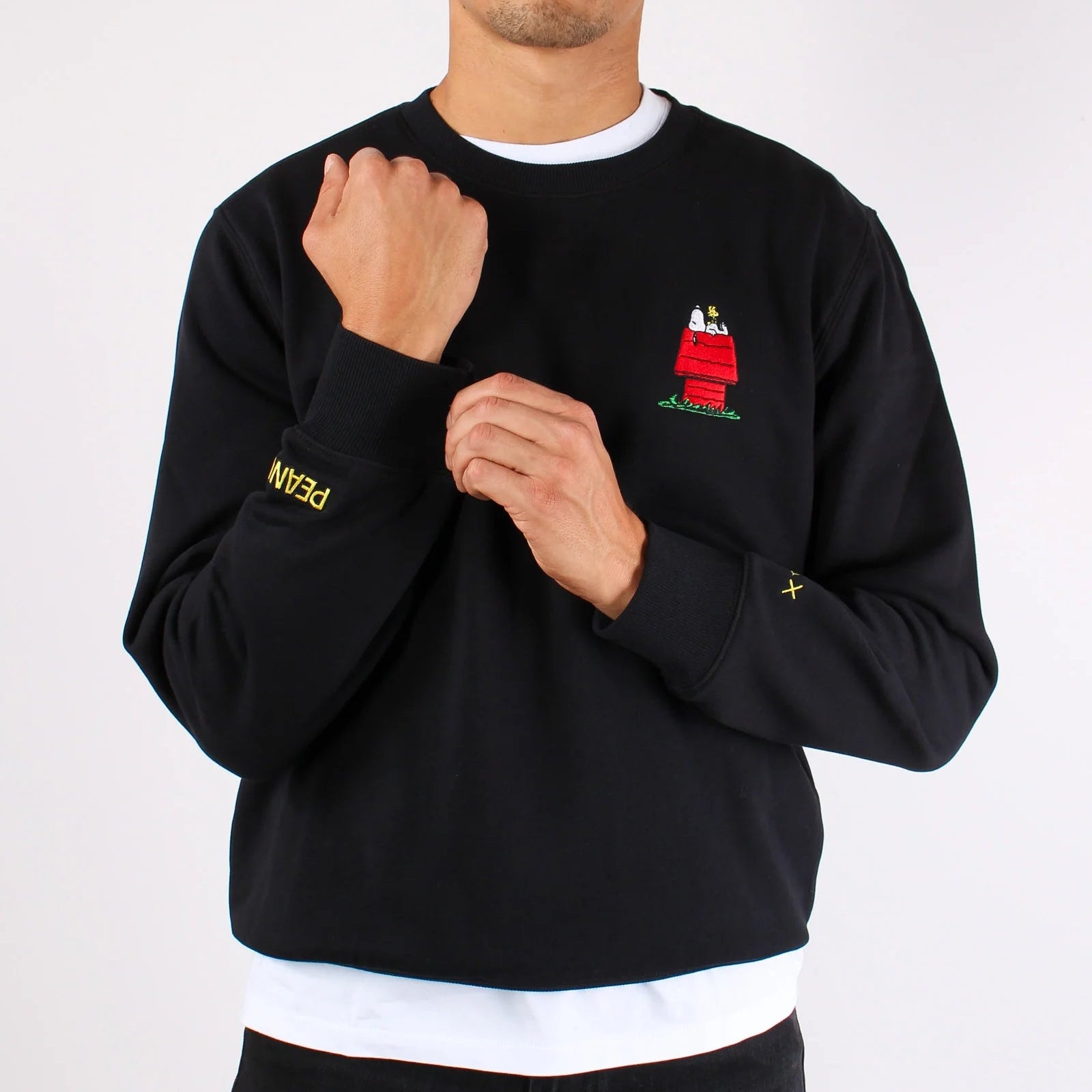 FELPA SUN68 X PEANUTS GIROCOLLO SMALL RICAMO SNOOPY