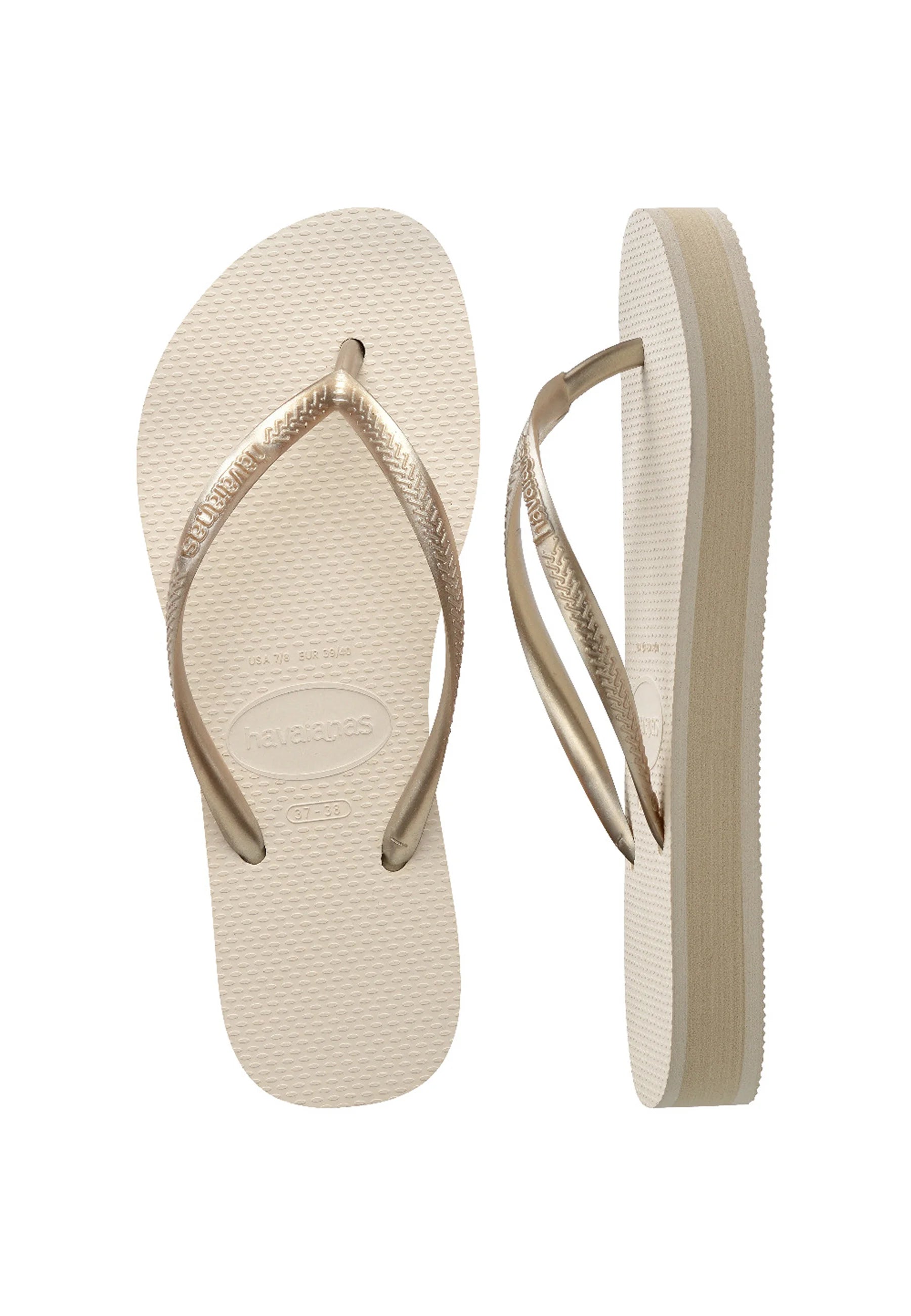 INFRADITO HAVAIANAS SLIM FLATFORM BEIGE